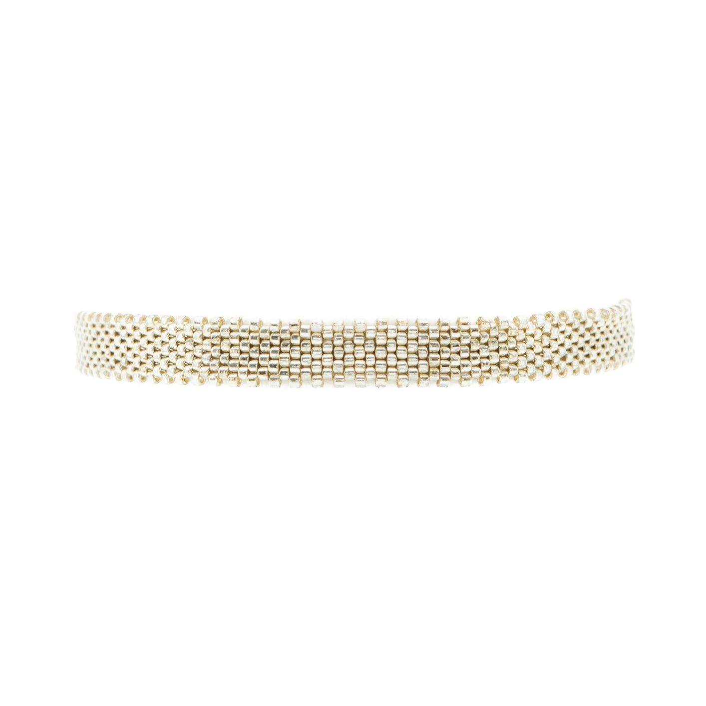 Set ajustable de Miyuki flecos Plata