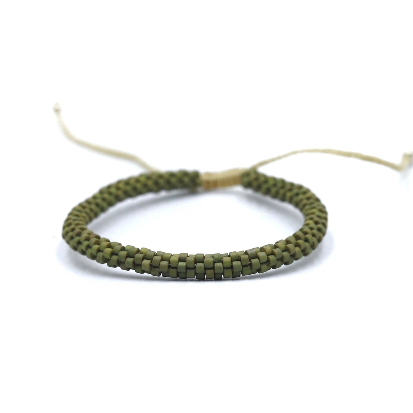 Pulsera Miyuki redondas verde