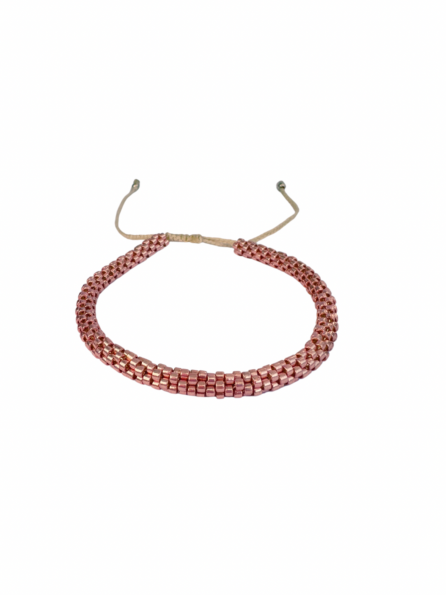 Pulsera Miyuki redonda rose gold intenso