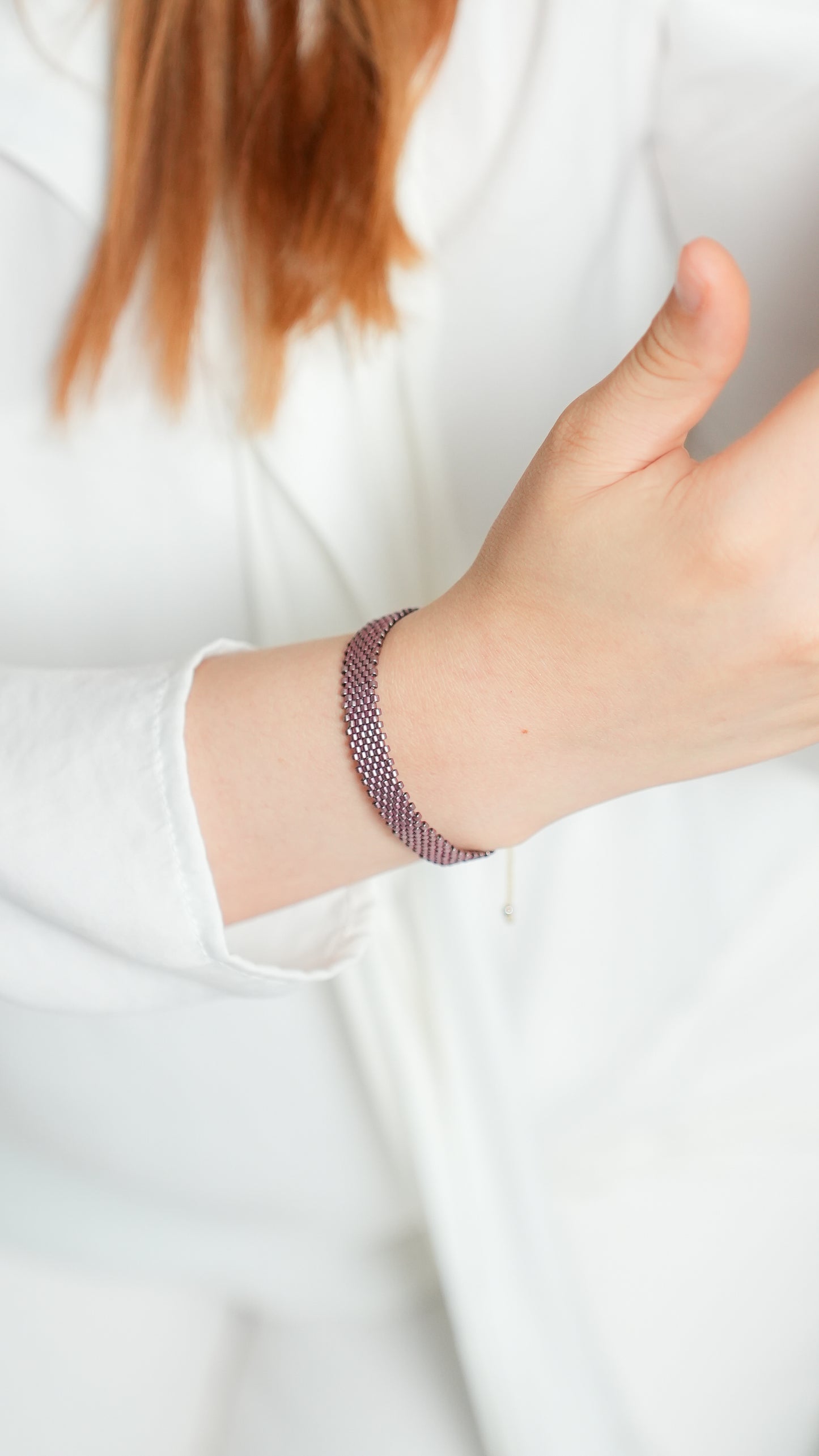 Pulsera Miyuki chica malva