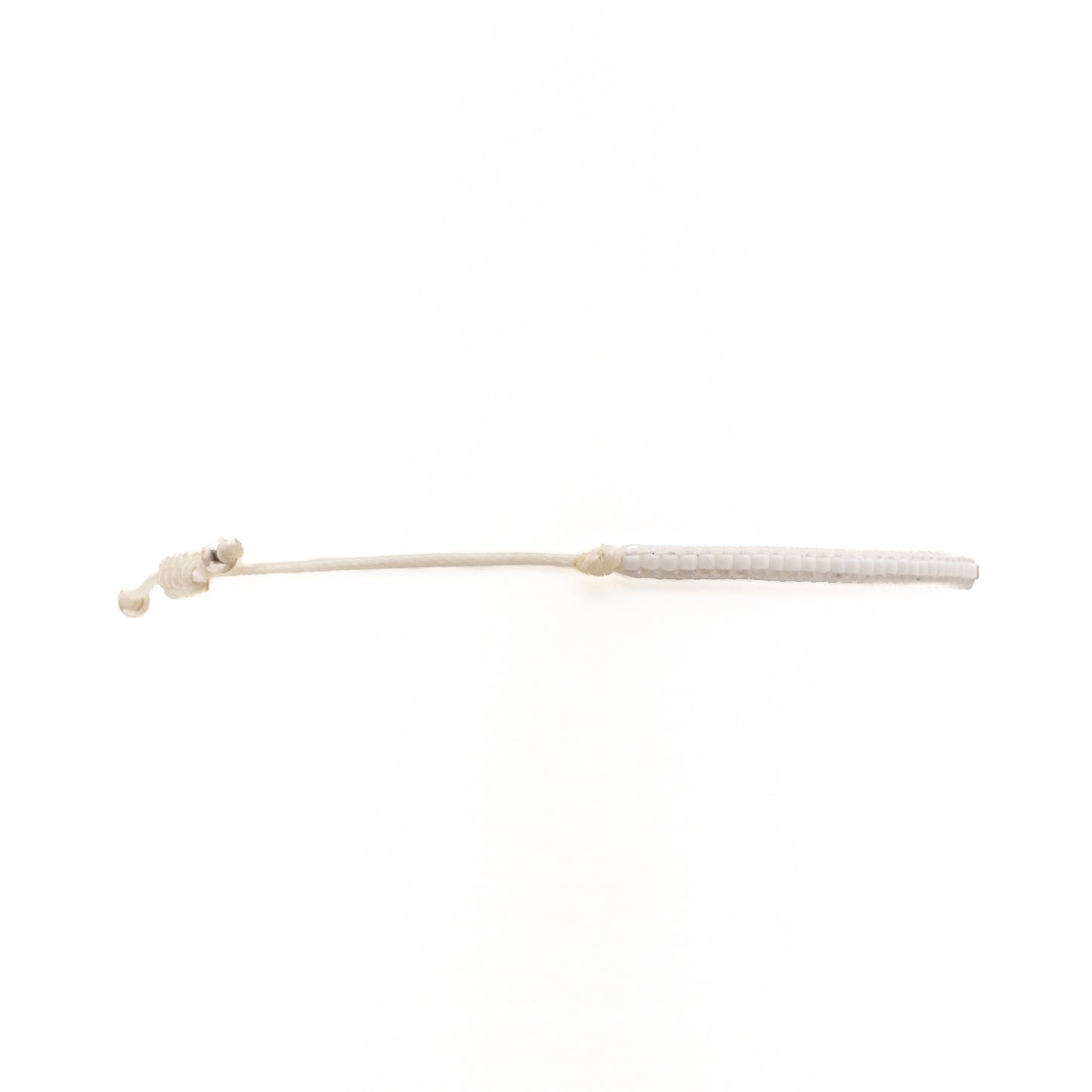 Pulsera Miyuki linea sencilla blanco con turqueza