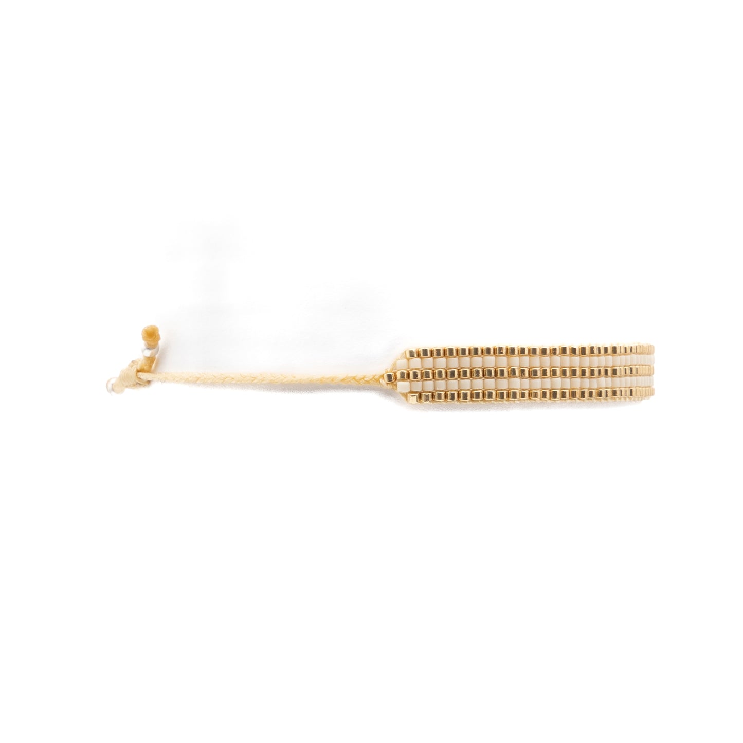 Pulsera Miyuki chica Líneas horizontal nude dorado