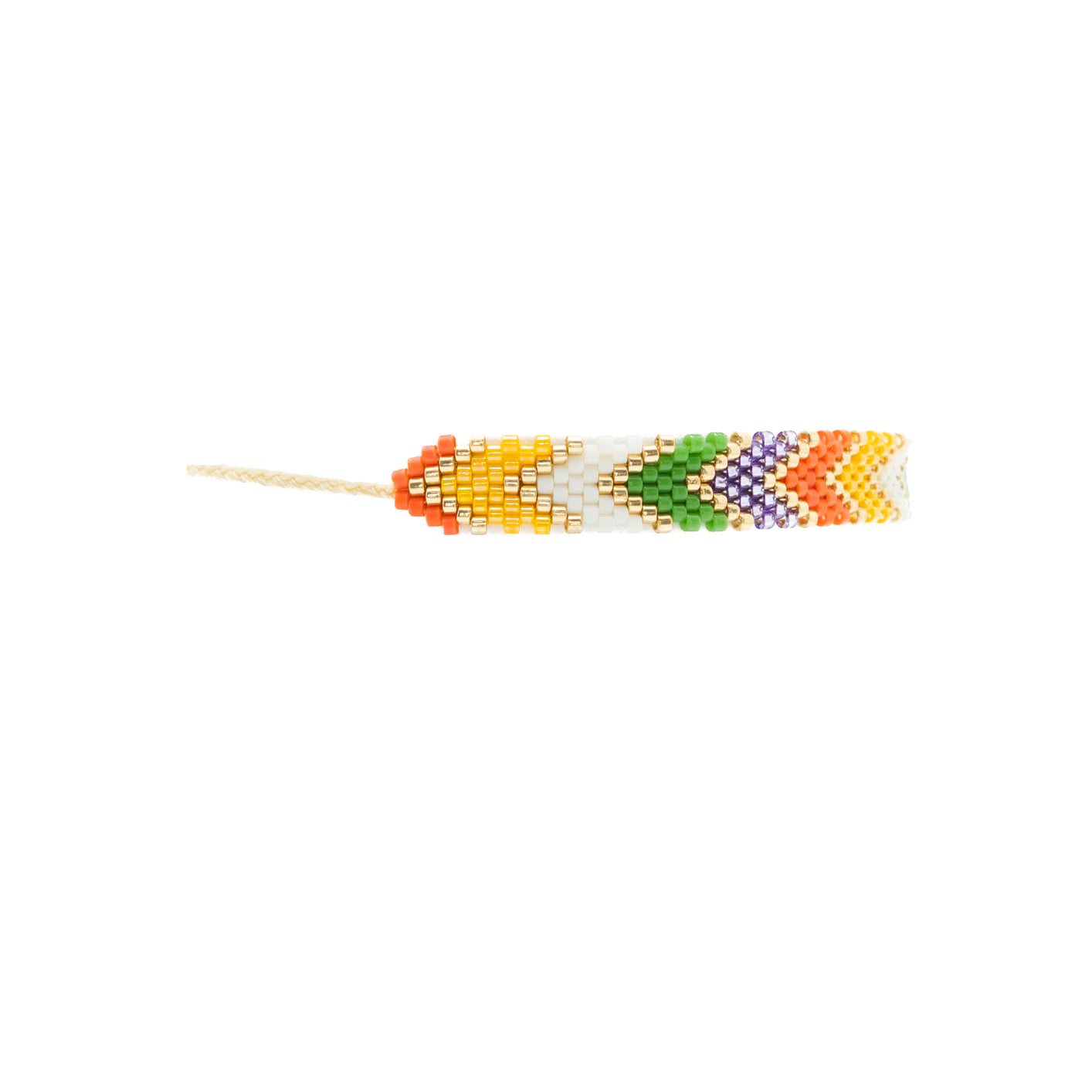 Pulsera Miyuki chica Fechas amarillo naranja verde
