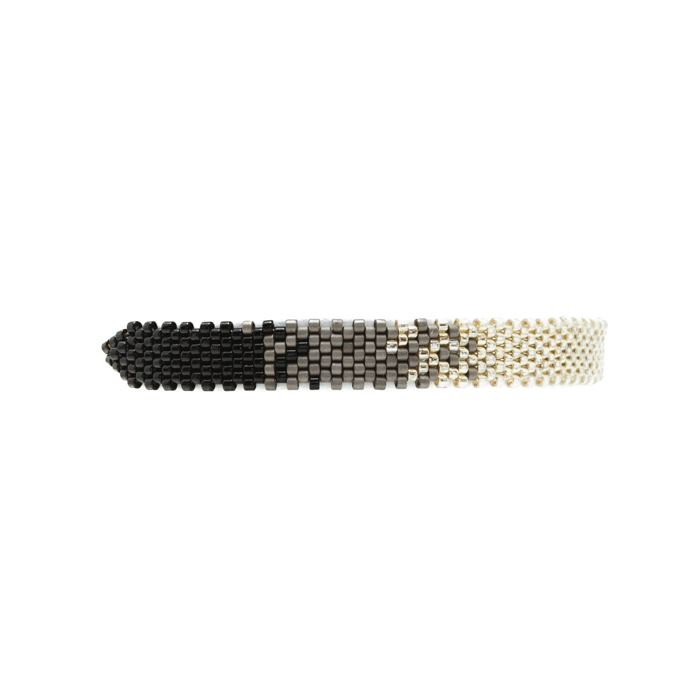 Pulsera Miyuki chica combinación negro oxford plata