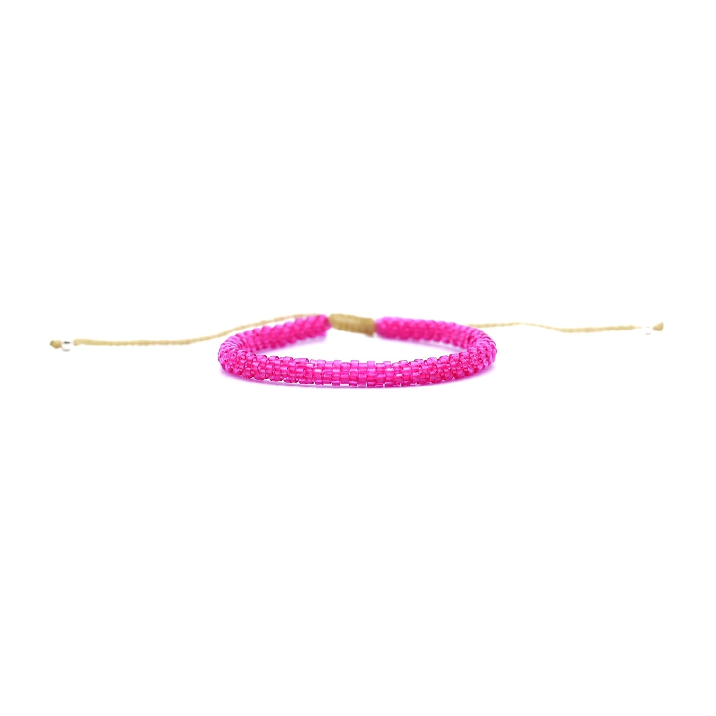 Pulsera Miyuki redondas rosa