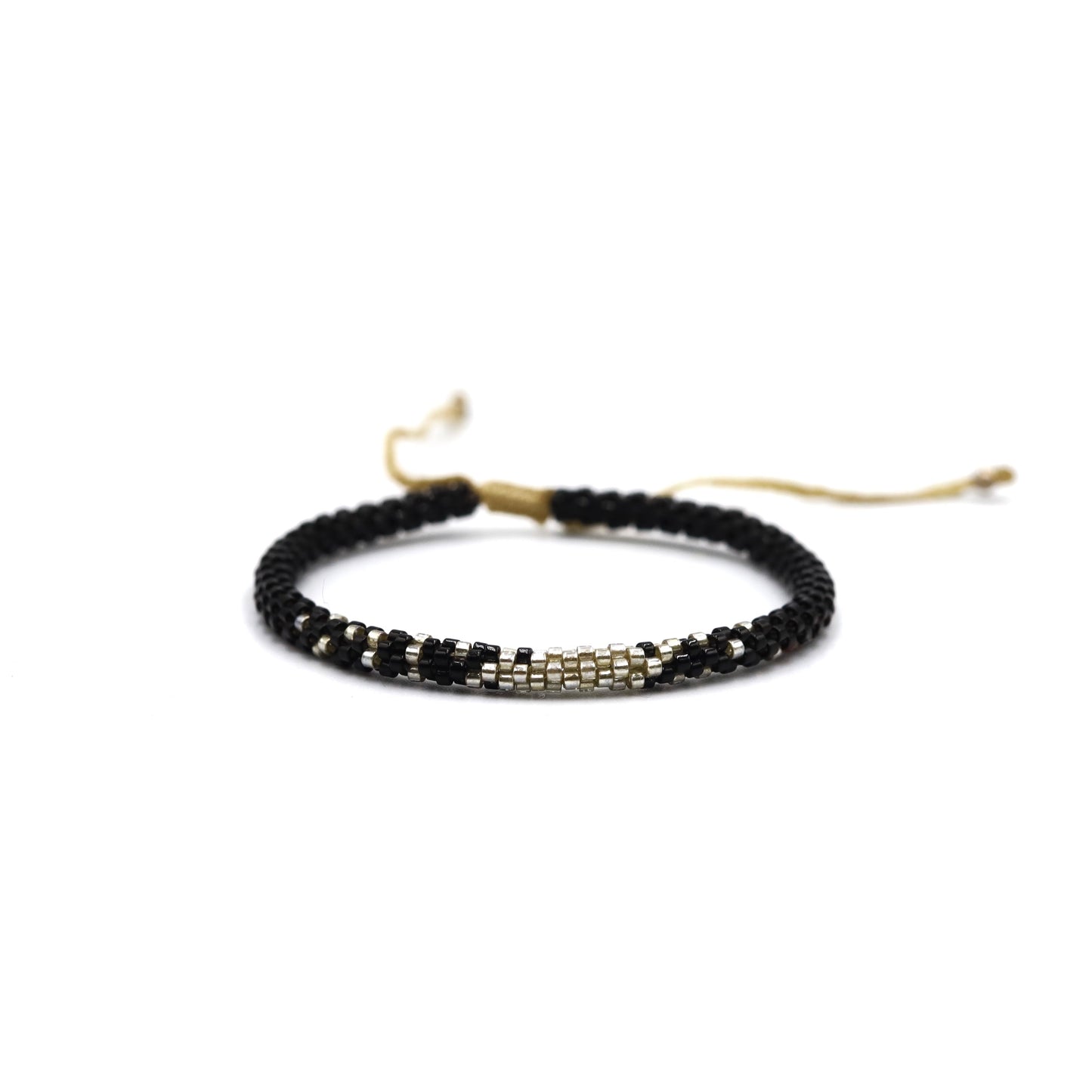 Pulsera Miyuki redondas negro