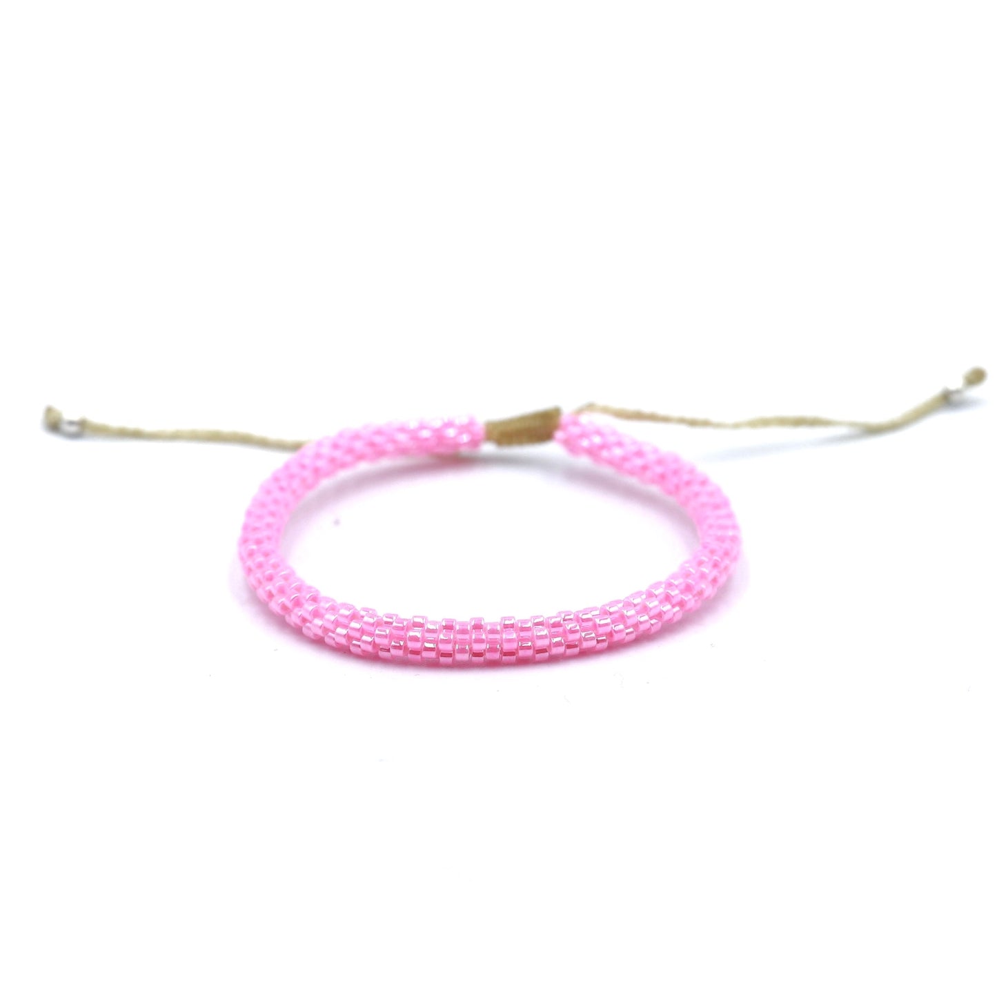 Pulsera Miyuki redondas rosa