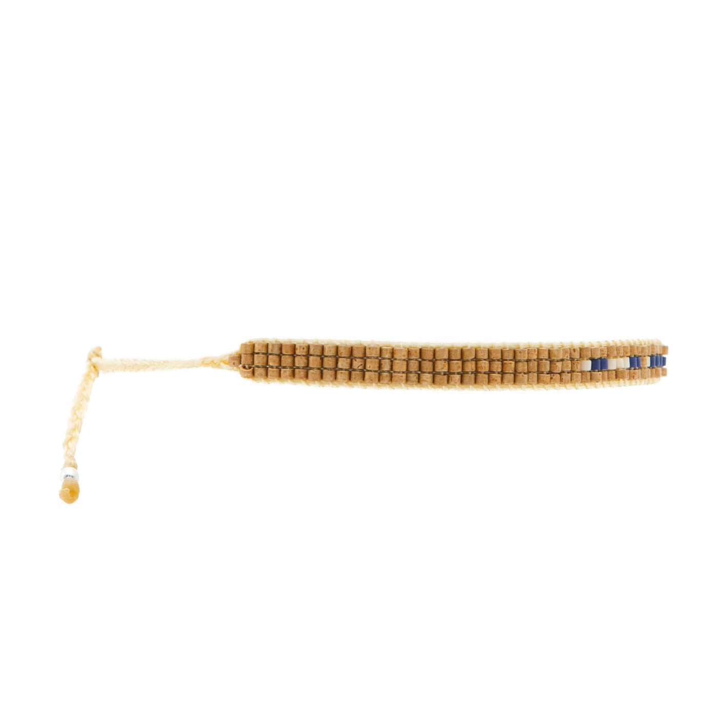 Pulsera Miyuki caballero cafe claro y azul