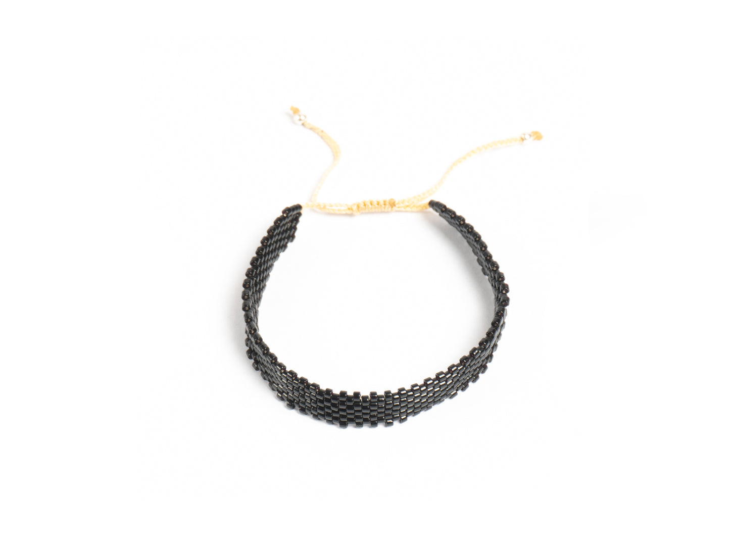 Pulsera Miyuki chica negra brillante