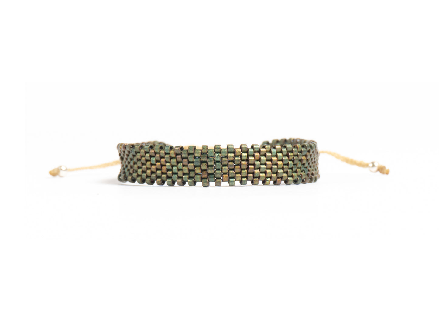 Pulsera Miyuki chica verde militar