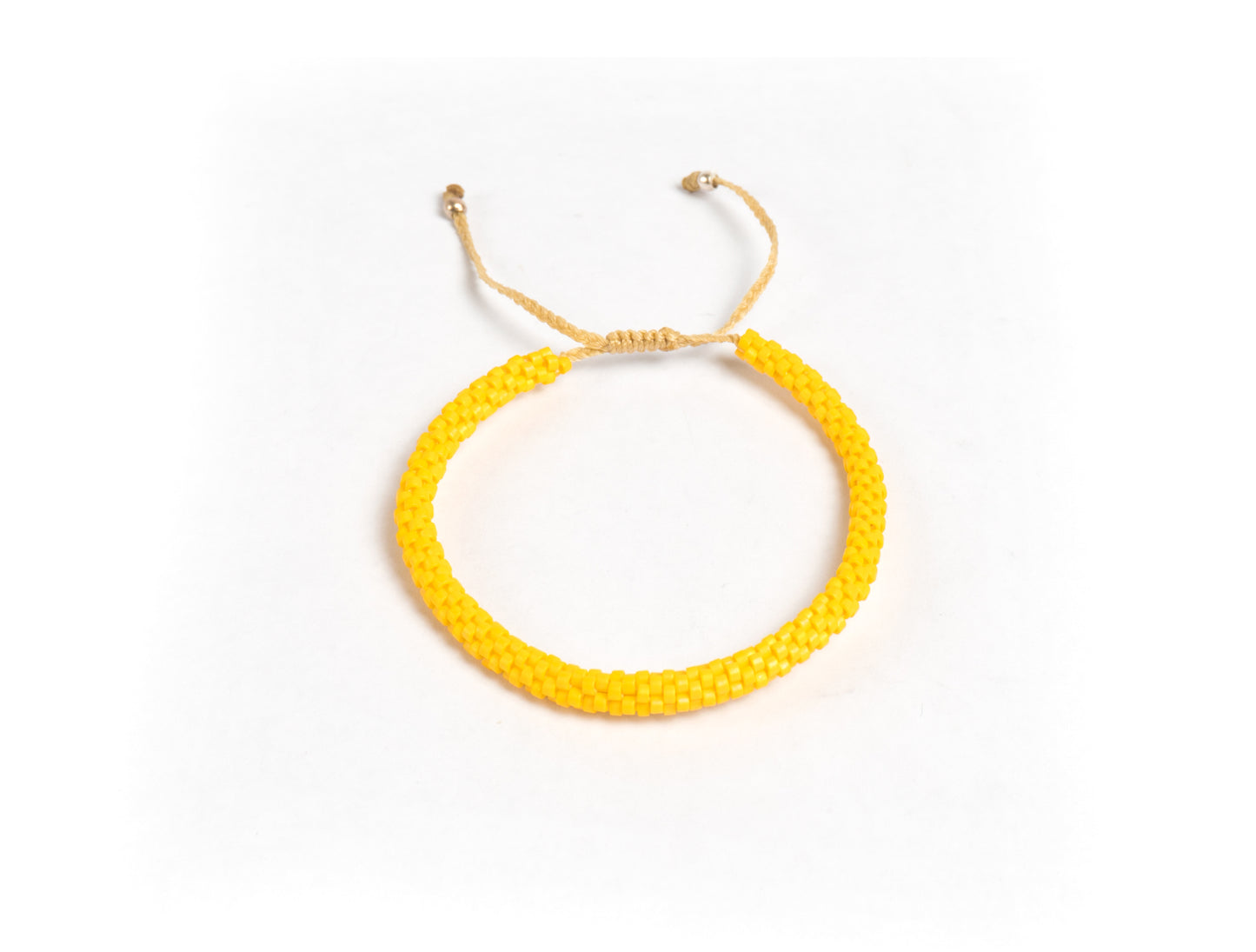 Pulsera Miyuki redonda amarilla