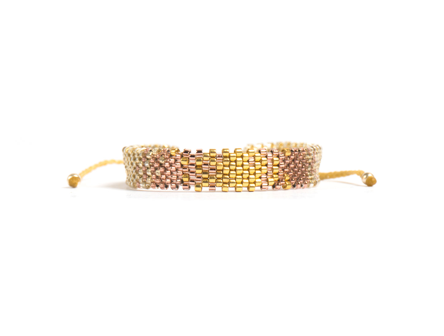 Pulsera Miyuki chica combinación plata oro rose