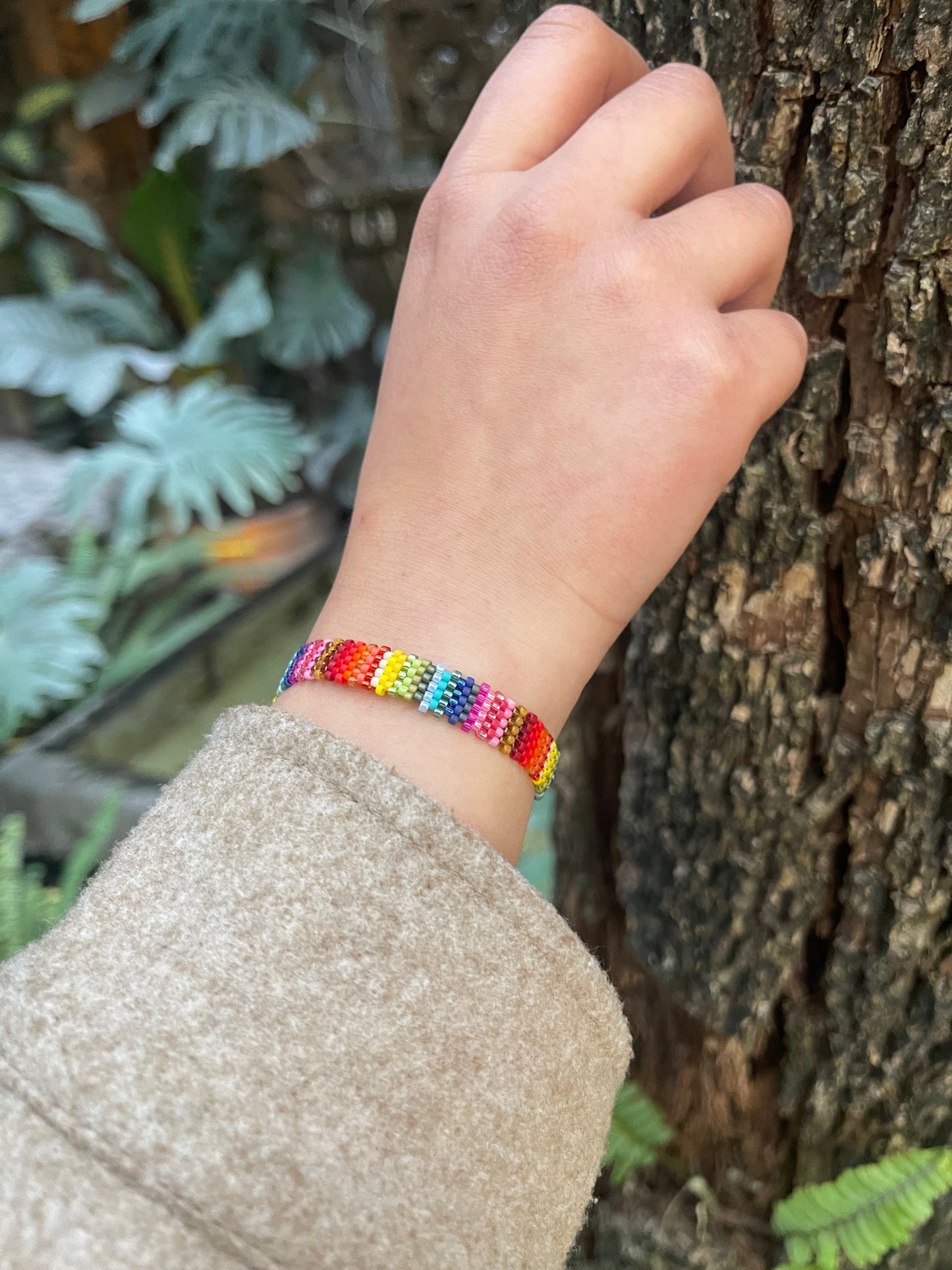 Pulsera Miyuki chica lineas verticales colores