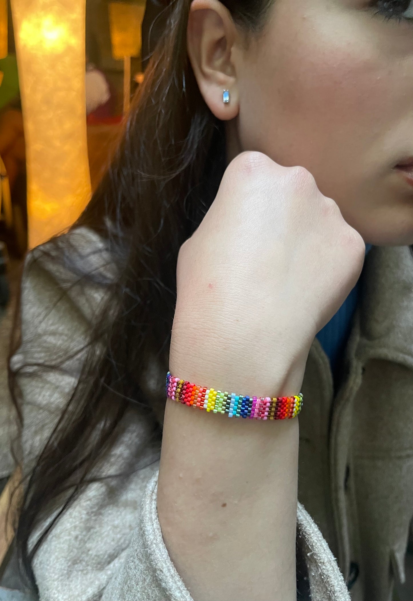 Pulsera Miyuki chica lineas verticales colores