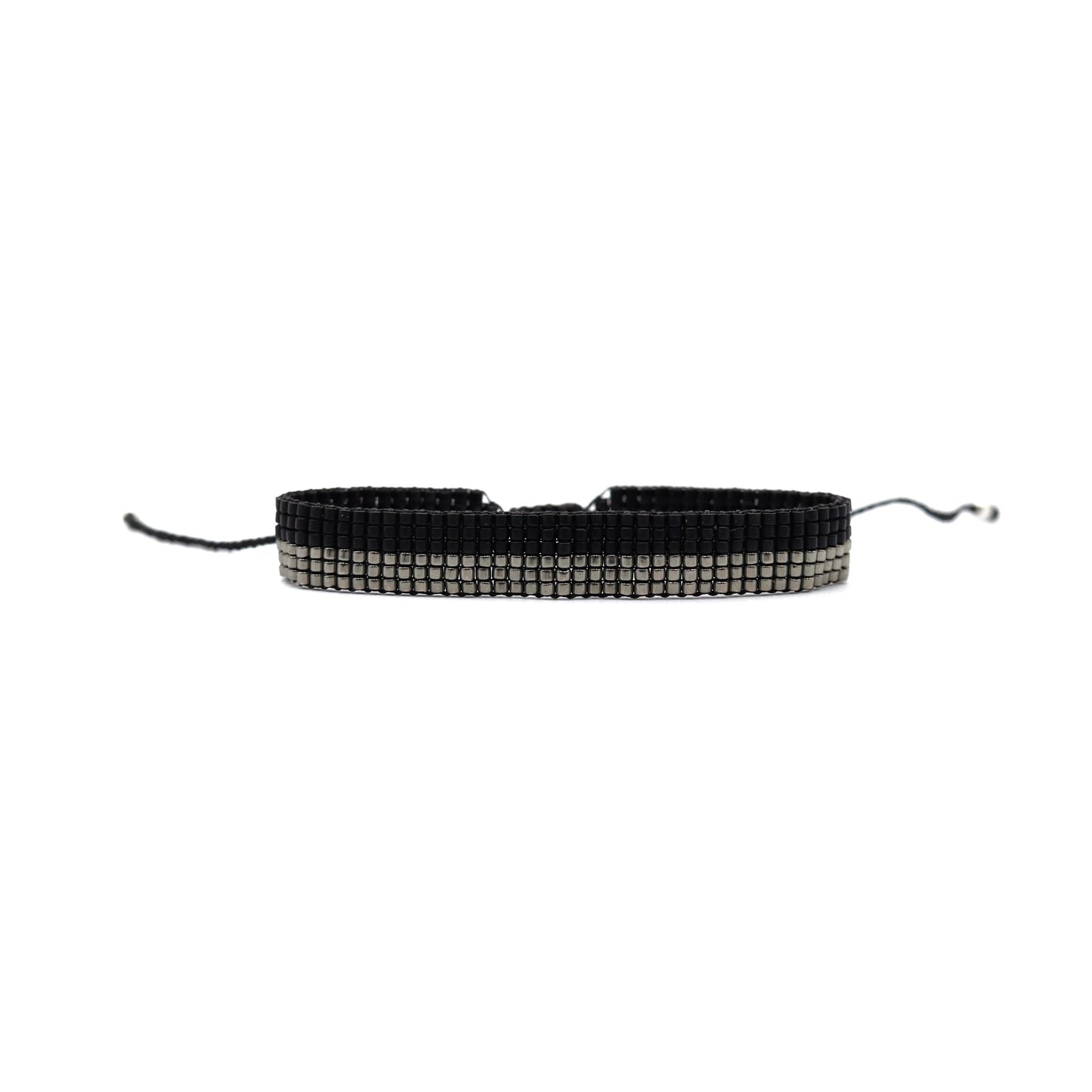 Pulsera Miyuki Caballero LUXE negro y oxford
