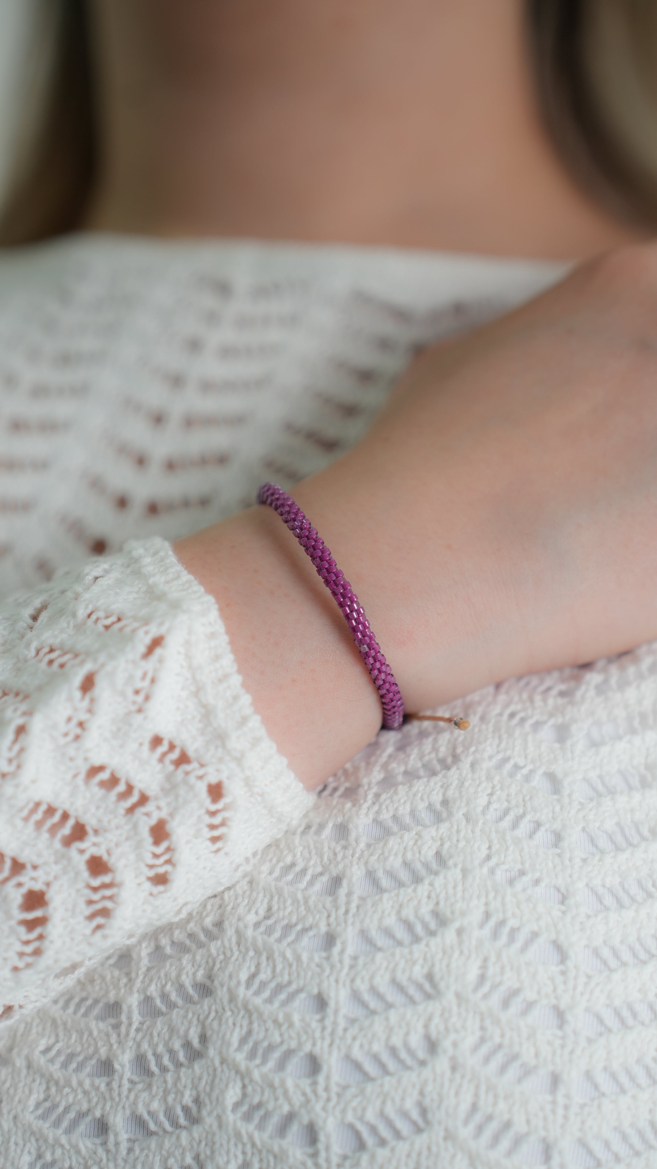 Pulsera MIYUKI redondas lila