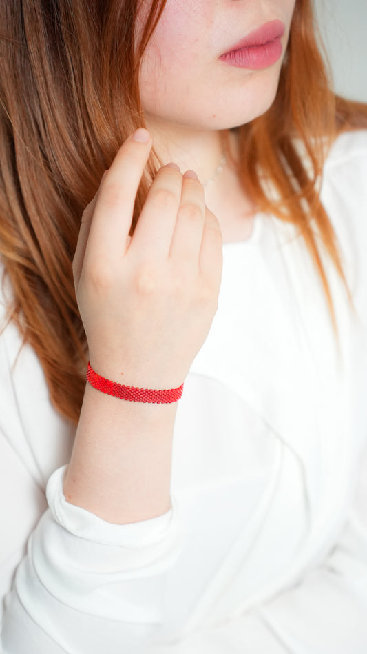 Pulsera Miyuki chica roja mix