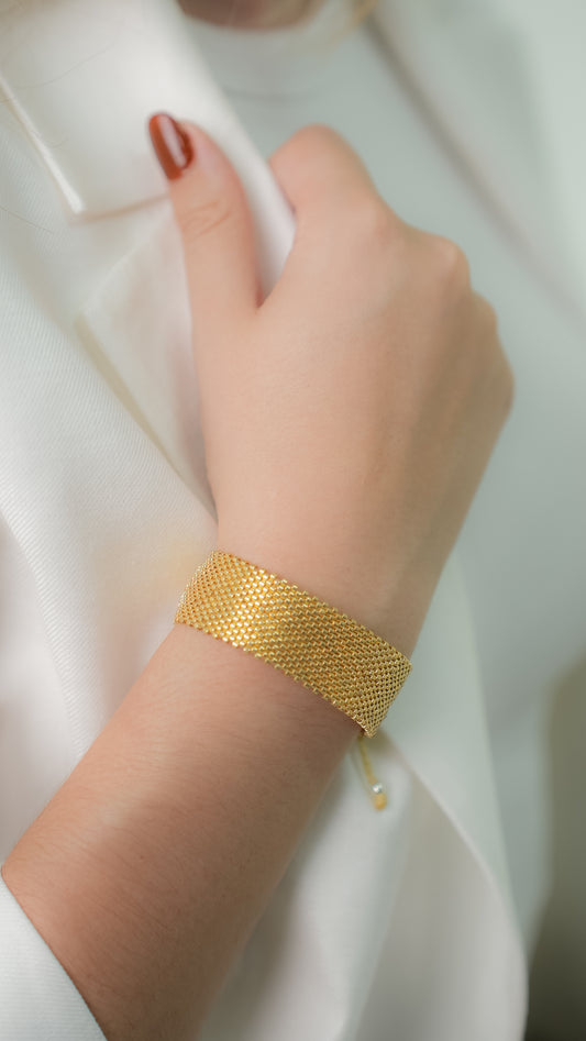 Pulsera Miyuki grande dorada