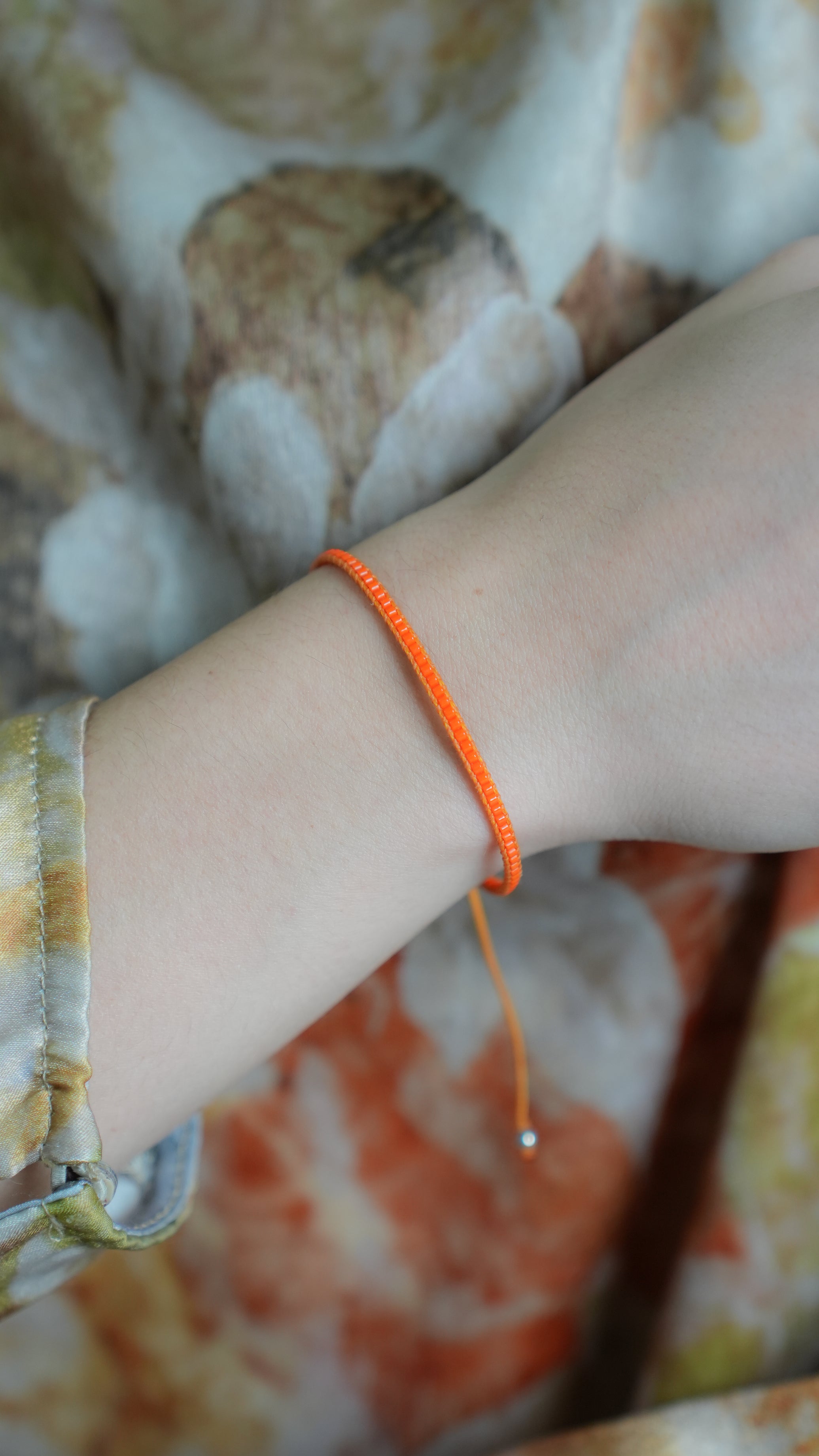 Pulsera Miyuki LINEA SENCILLA naranja