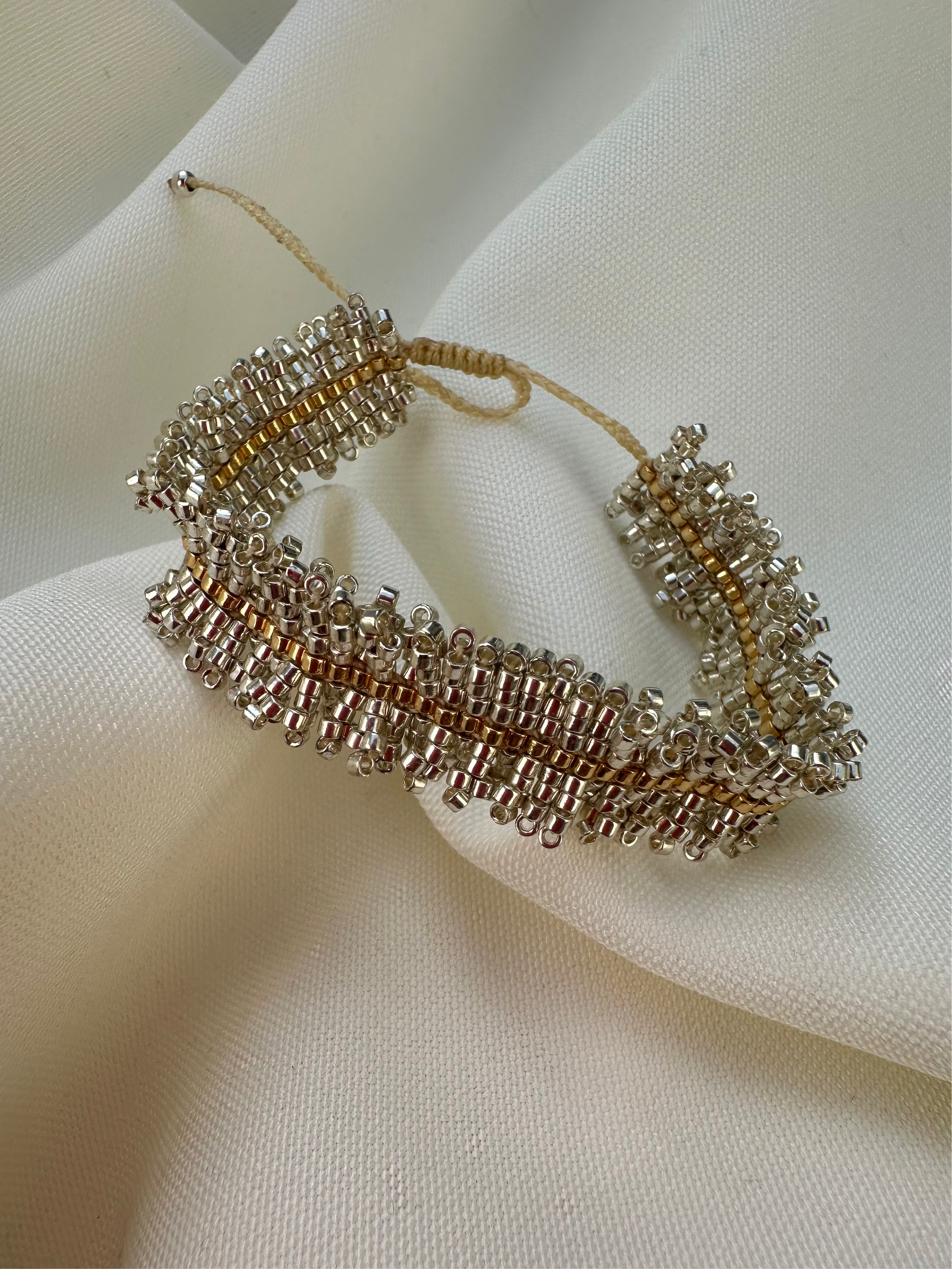 Brazalete Miyuki FLECOS Plata