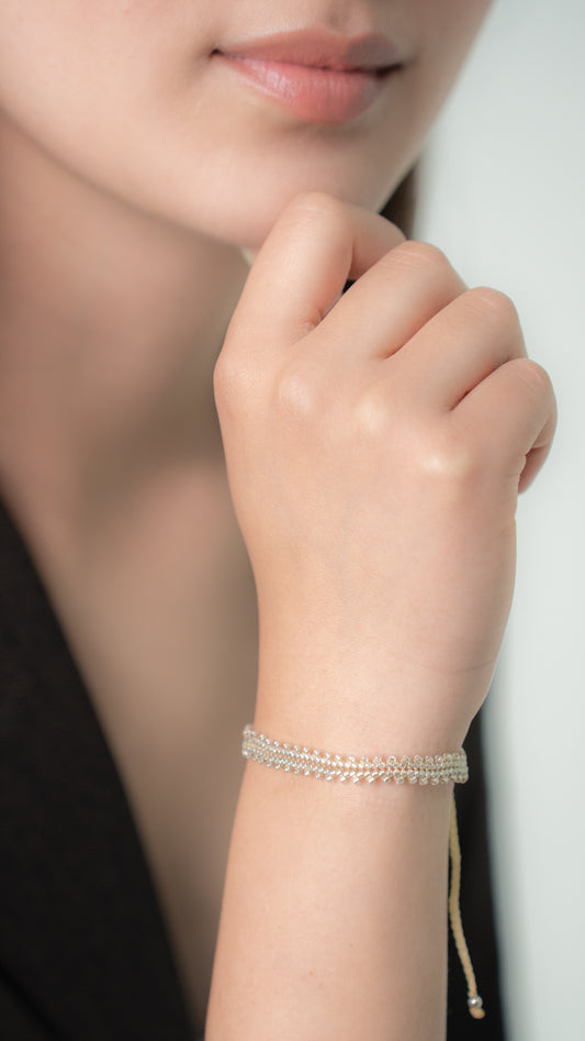 Pulsera Miyuki TRENZA Plata