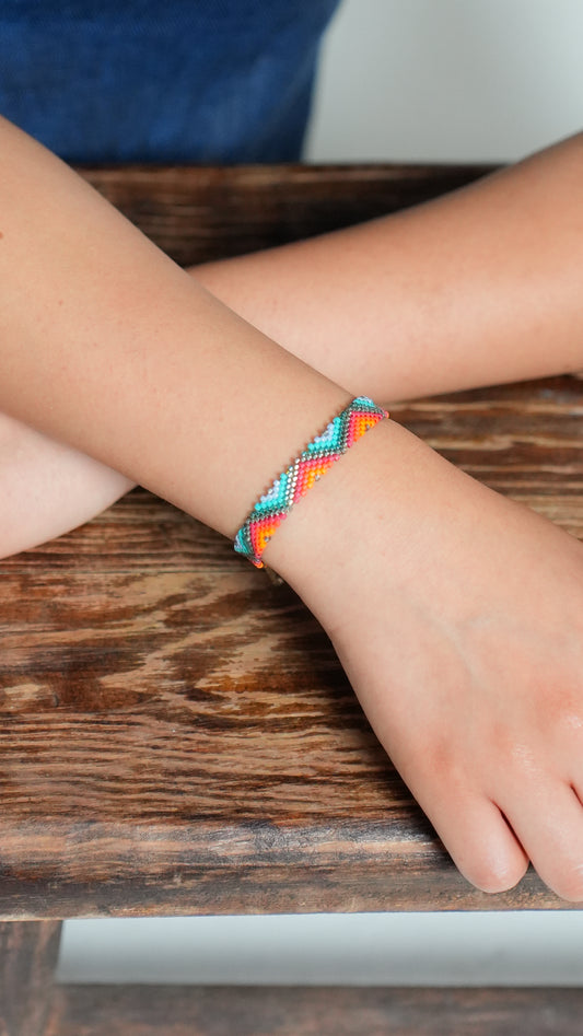 Pulsera Miyuki chica triangulos en colores