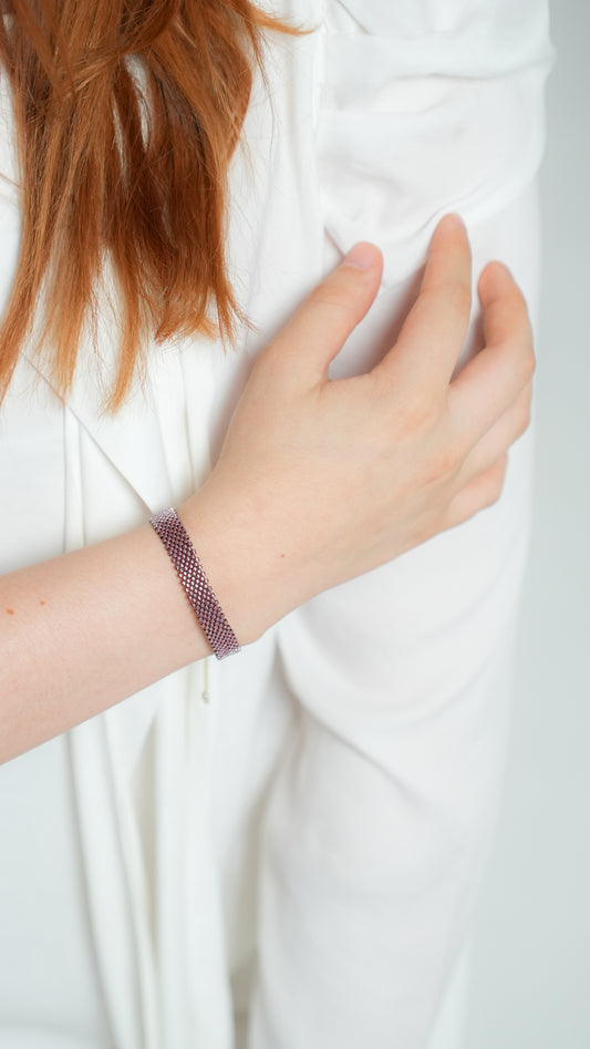 Pulsera Miyuki chica malva