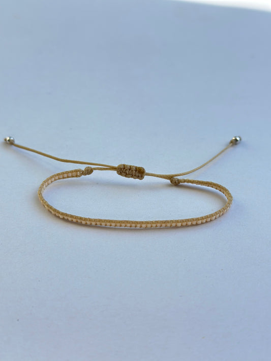 Pulsera Miyuki linea sencilla Nude