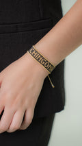 Brazalete CHINGONA negro y dorado