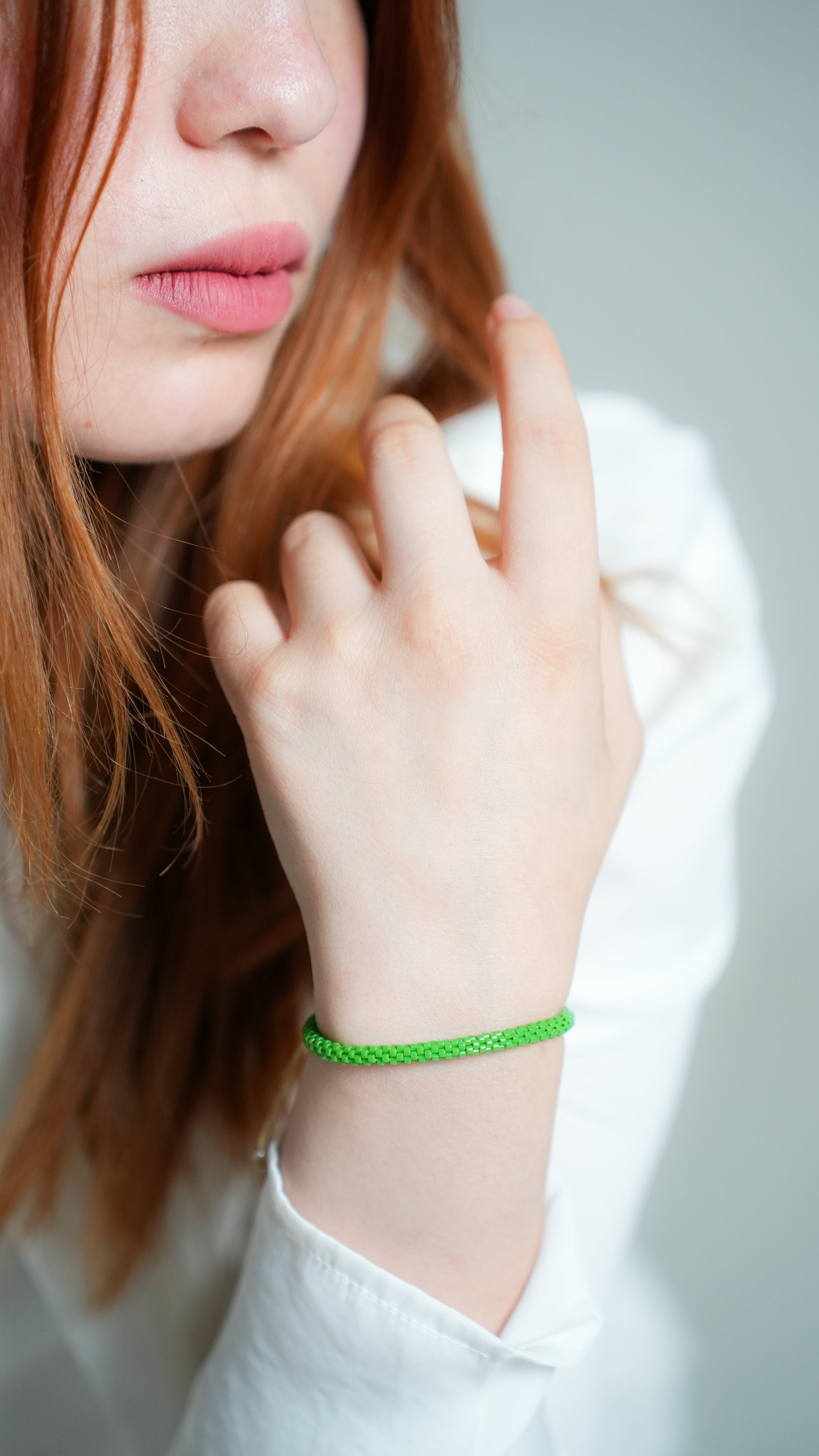 Pulsera Miyuki redondas verde