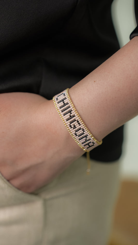 Brazalete CHINGONA nude con dorado