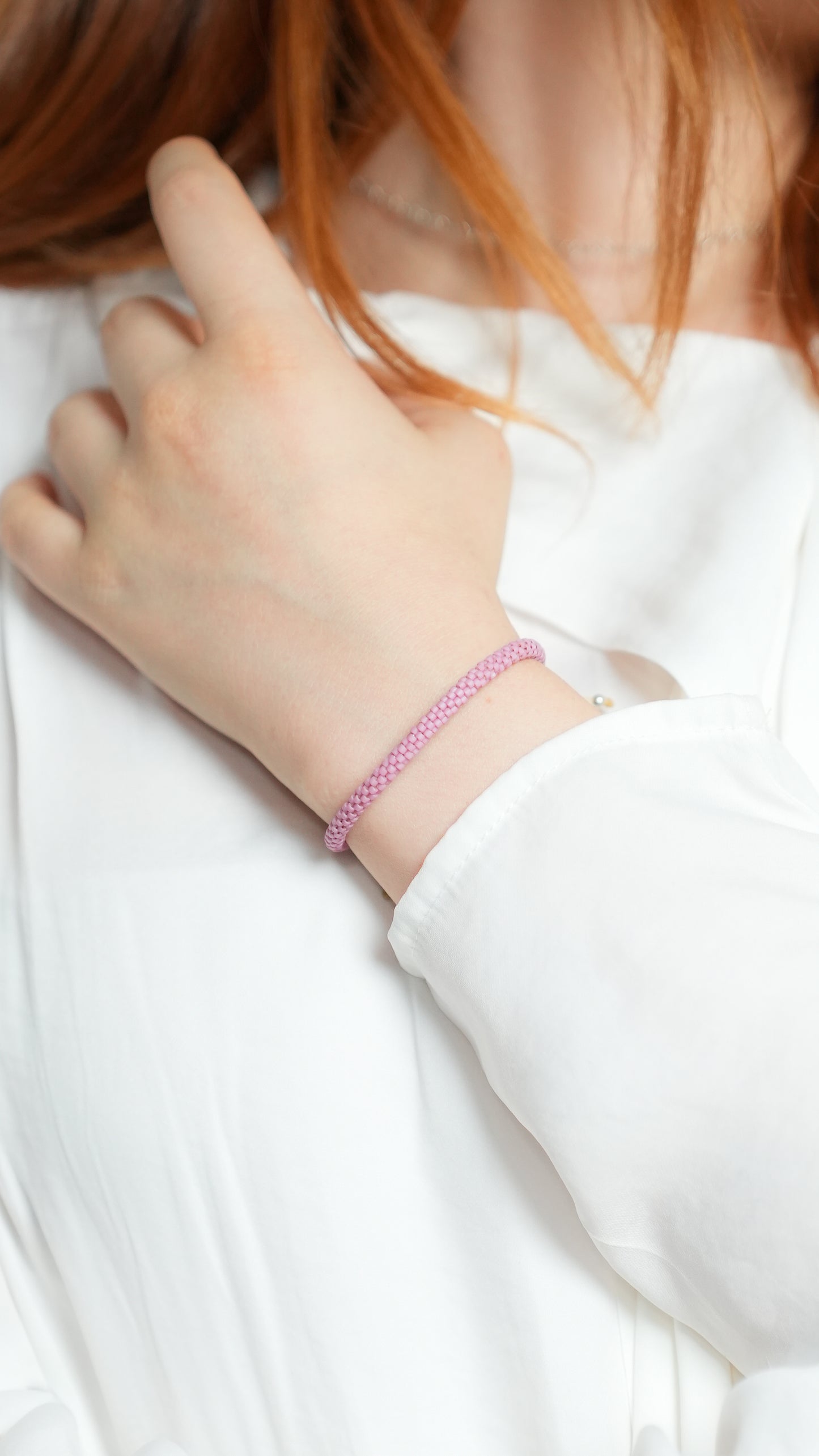 Pulsera MIYUKI redondas lila