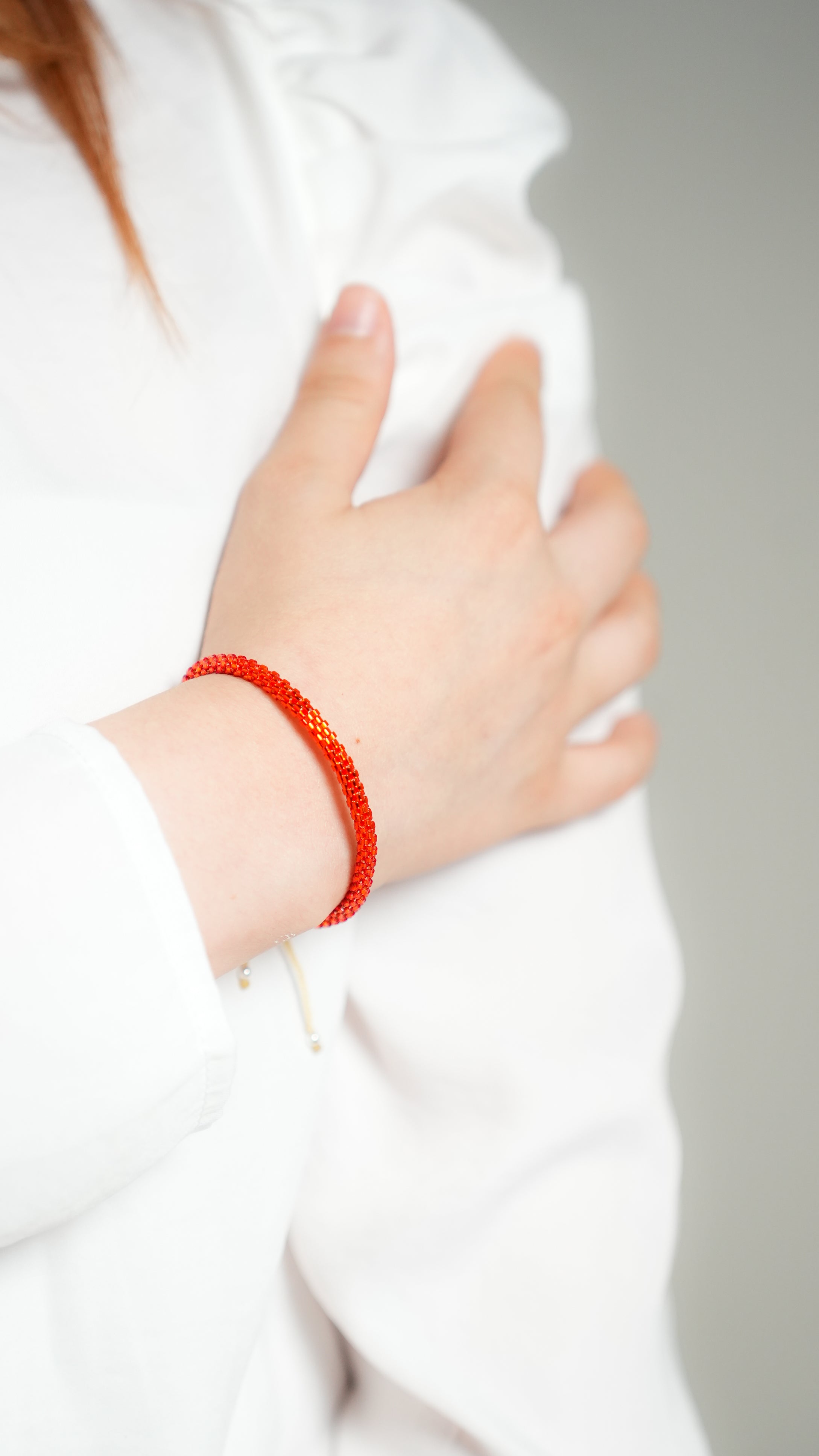 Pulsera Miyuki redondas naranja