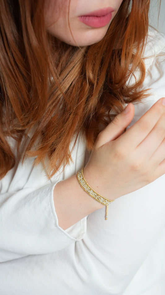 Pulsera Picasso Arena linea dorada