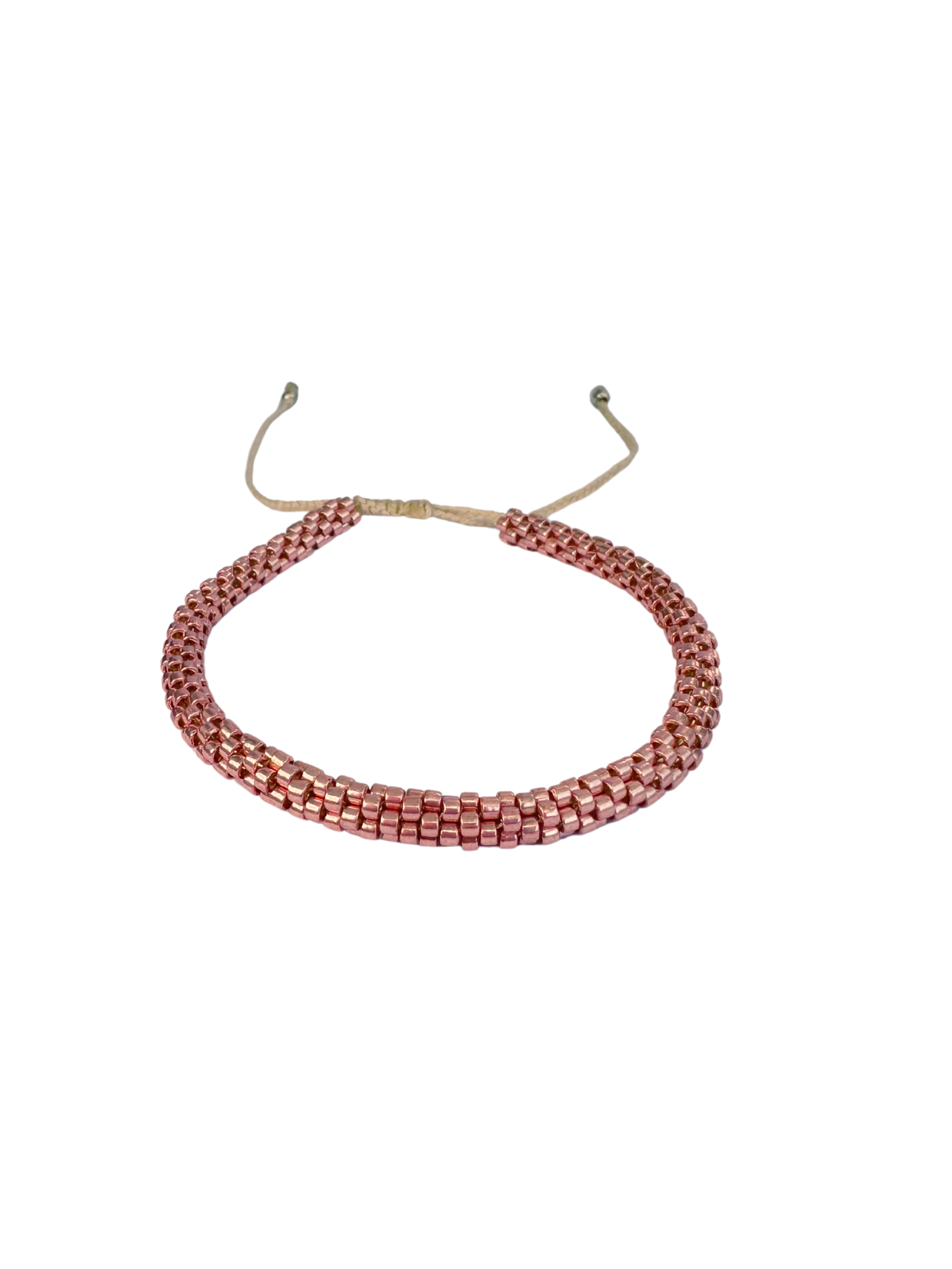 Pulsera Miyuki redonda rose gold intenso