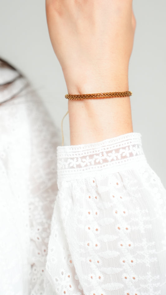 Pulsera Miyuki redondas café