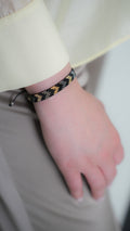 Pulsera Miyuki chica flechas negro oro oxford