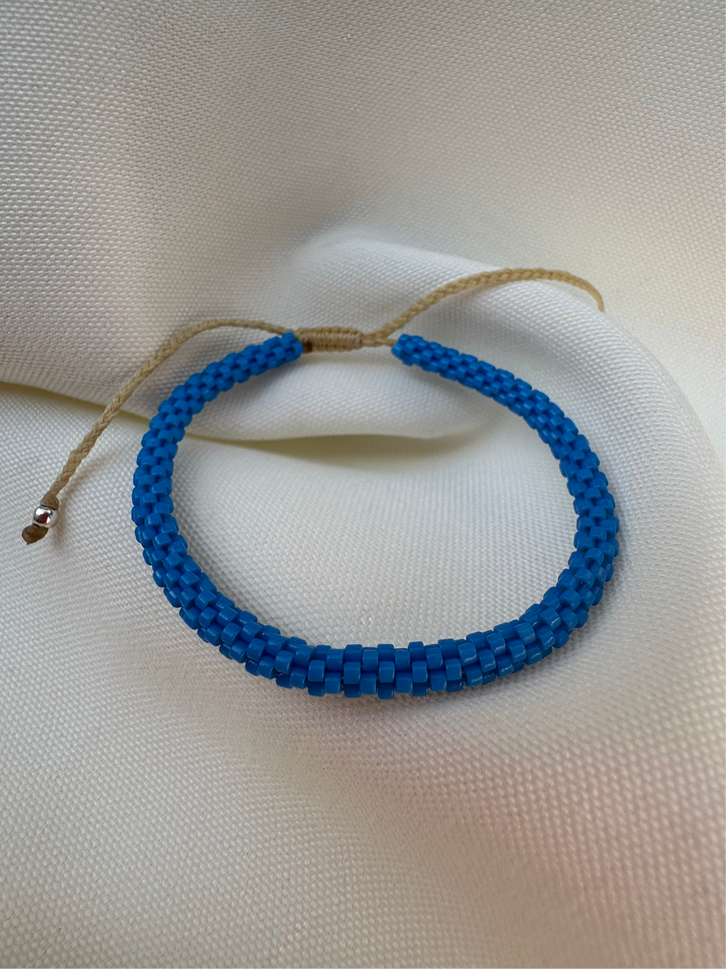 Pulsera Miyuki redonda azul Francia