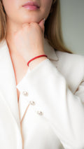Pulsera Miyuki redondas tinto