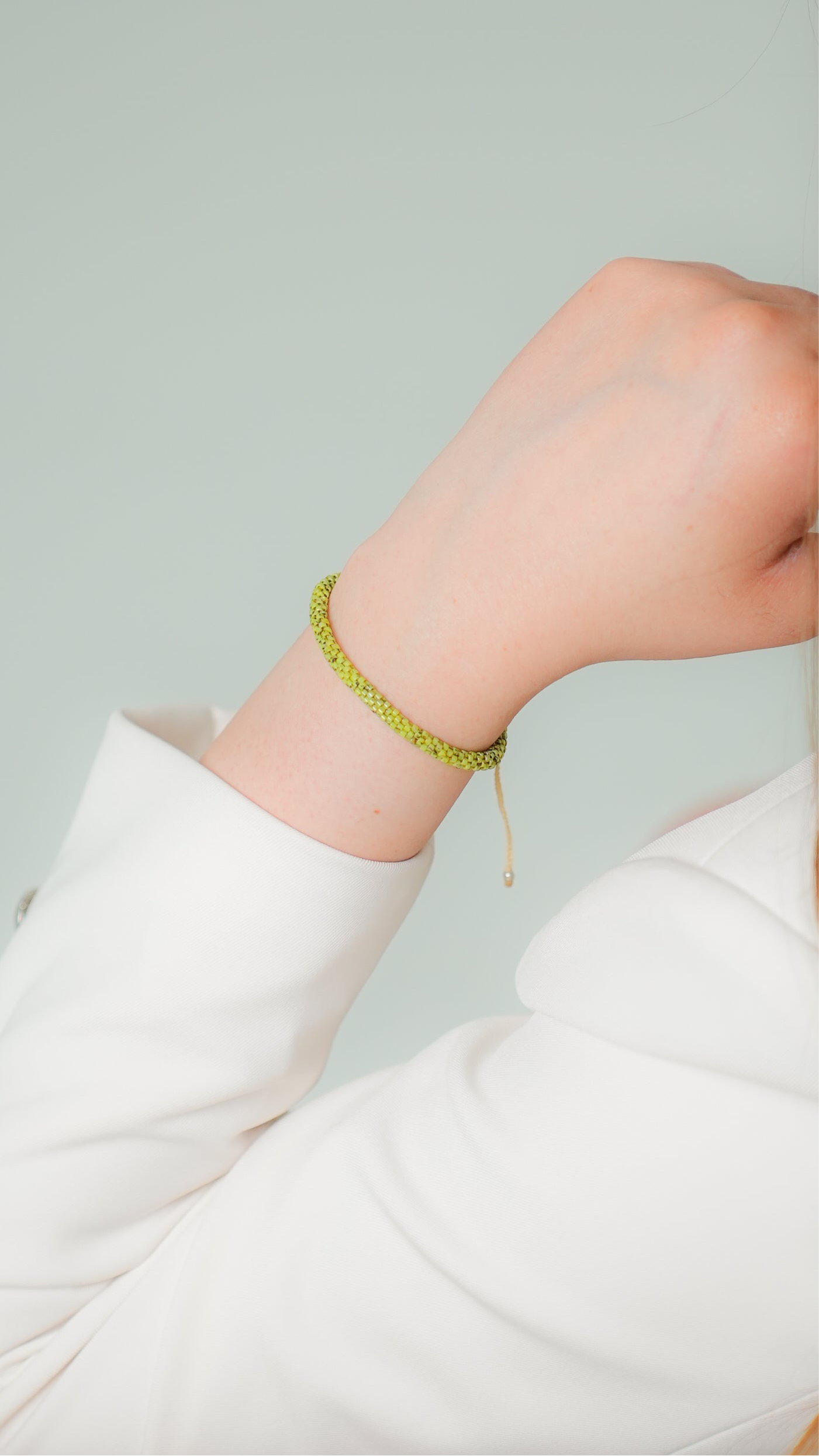 Pulsera Miyuki redondas verde
