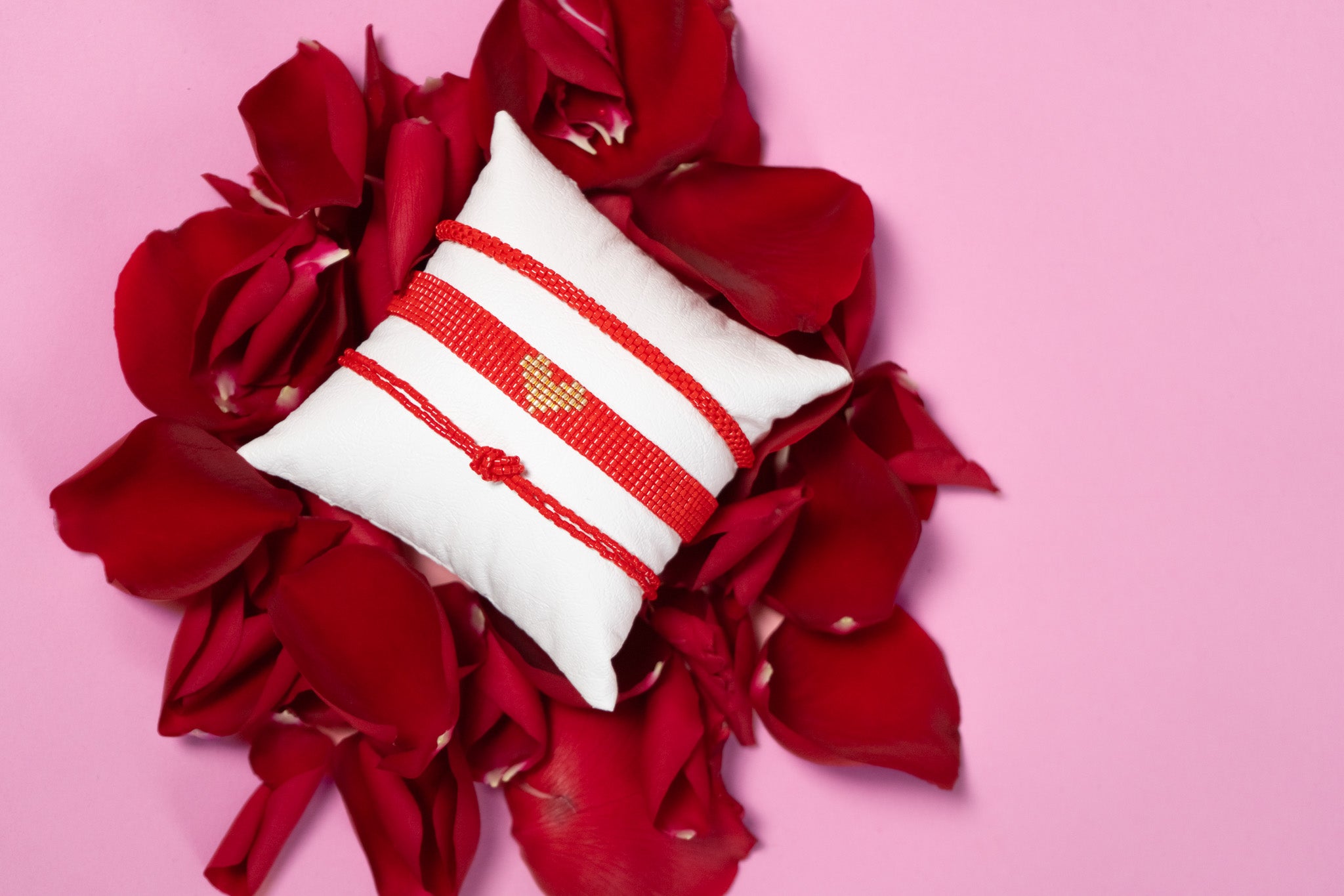 Set ROJO CORAZON DORADO