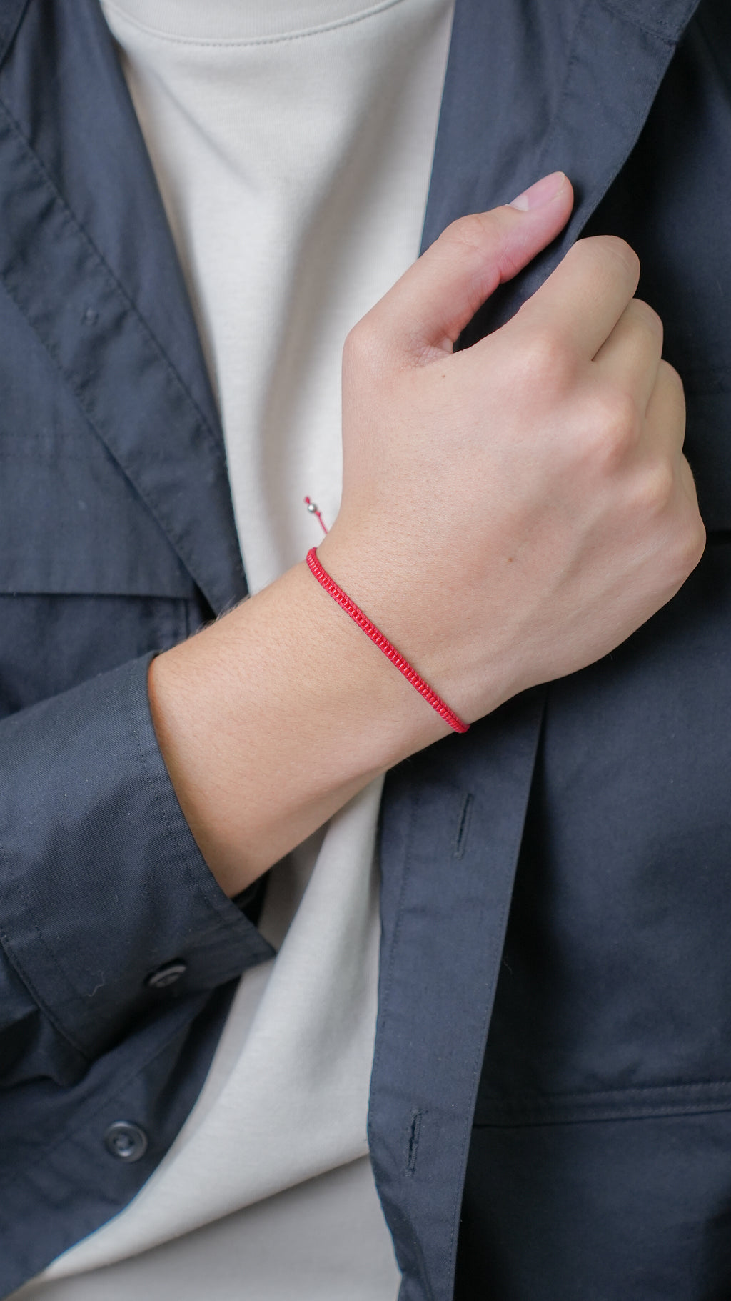 Pulsera Miyuki linea sencilla roja