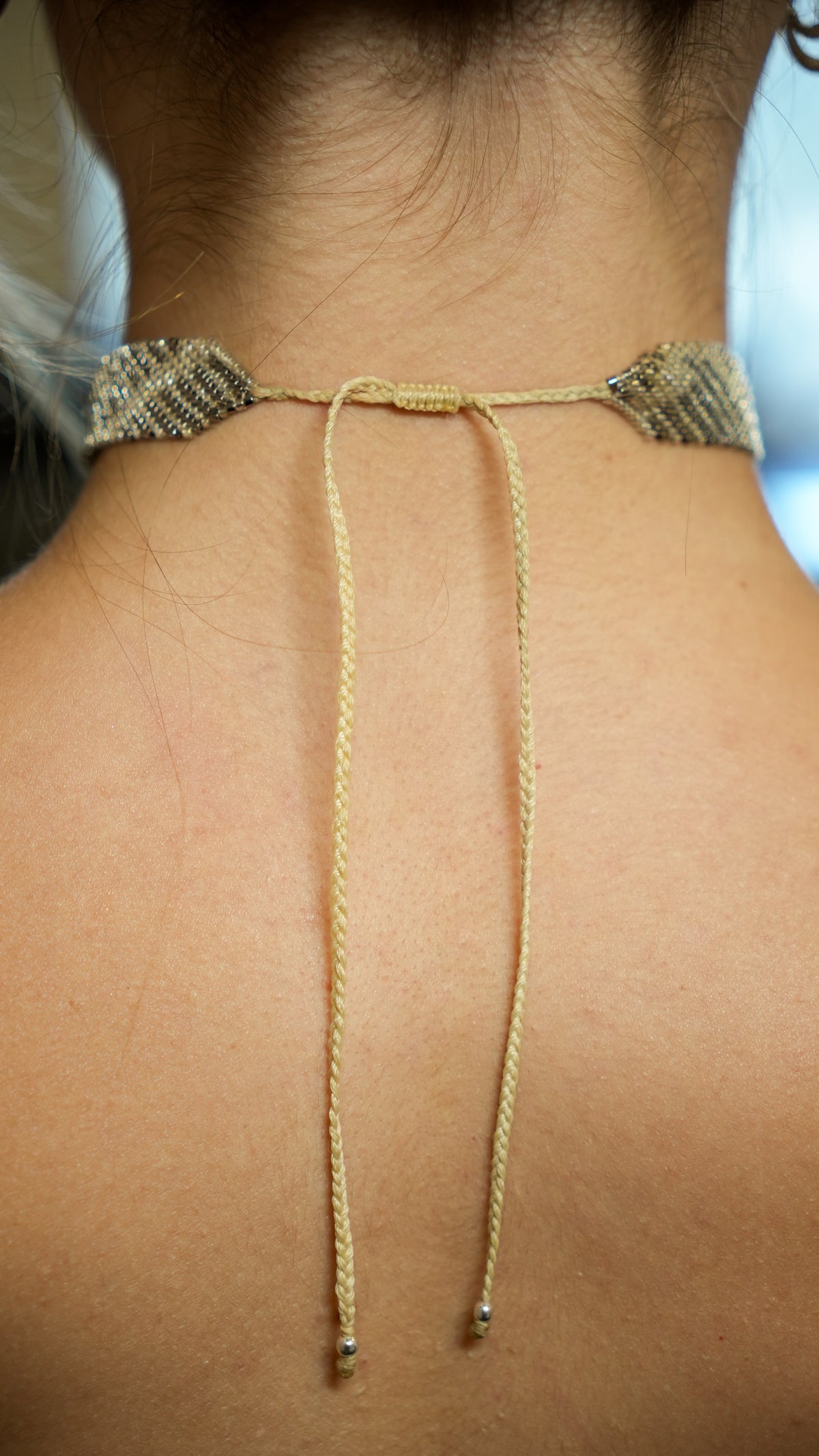 Choker Miyuki oxford plata