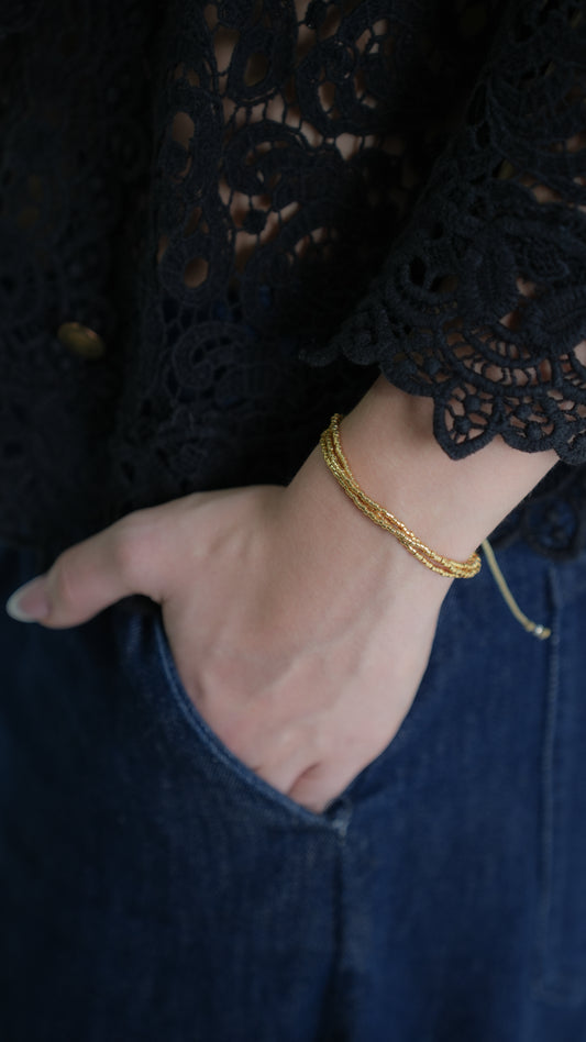 Pulsera Miyuki CLEOPATRA dorada