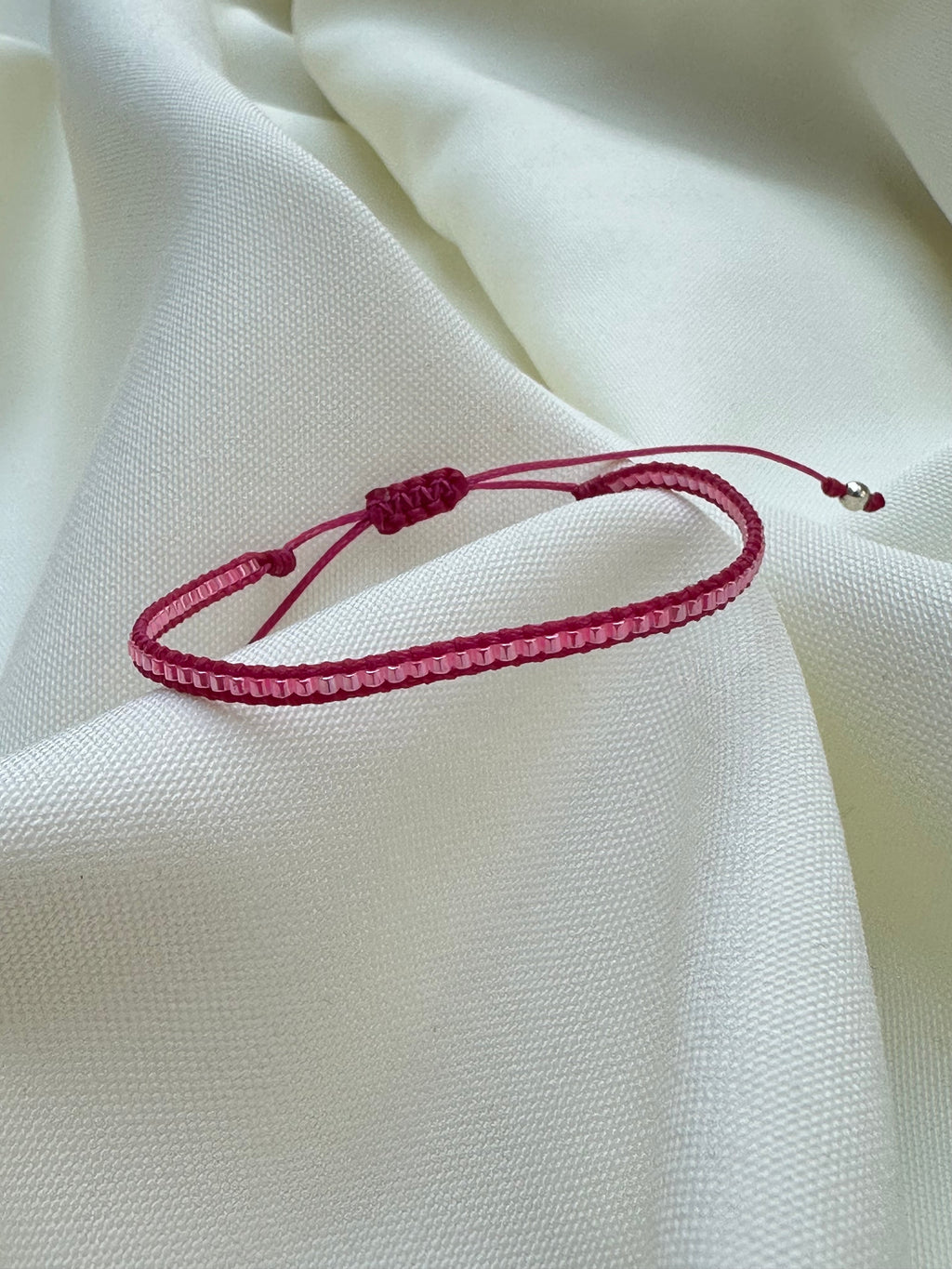 Pulsera Miyuki linea sencilla rosa