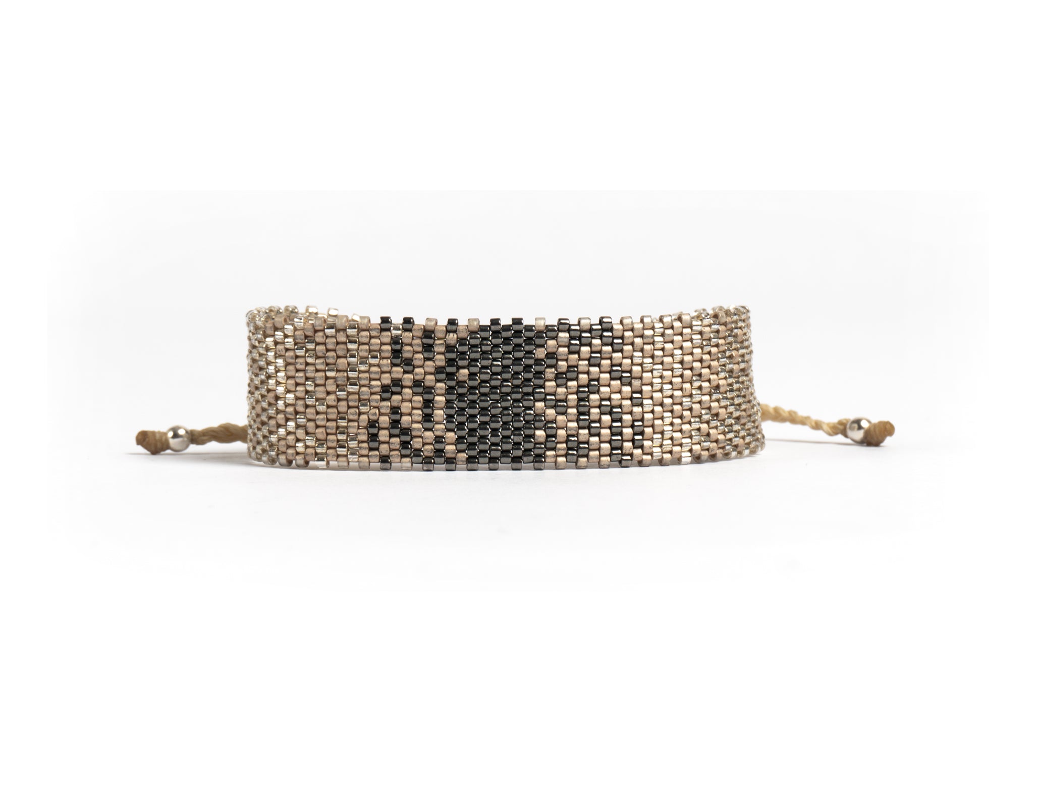 Pulsera Miyuki grande combinacion plata oxford