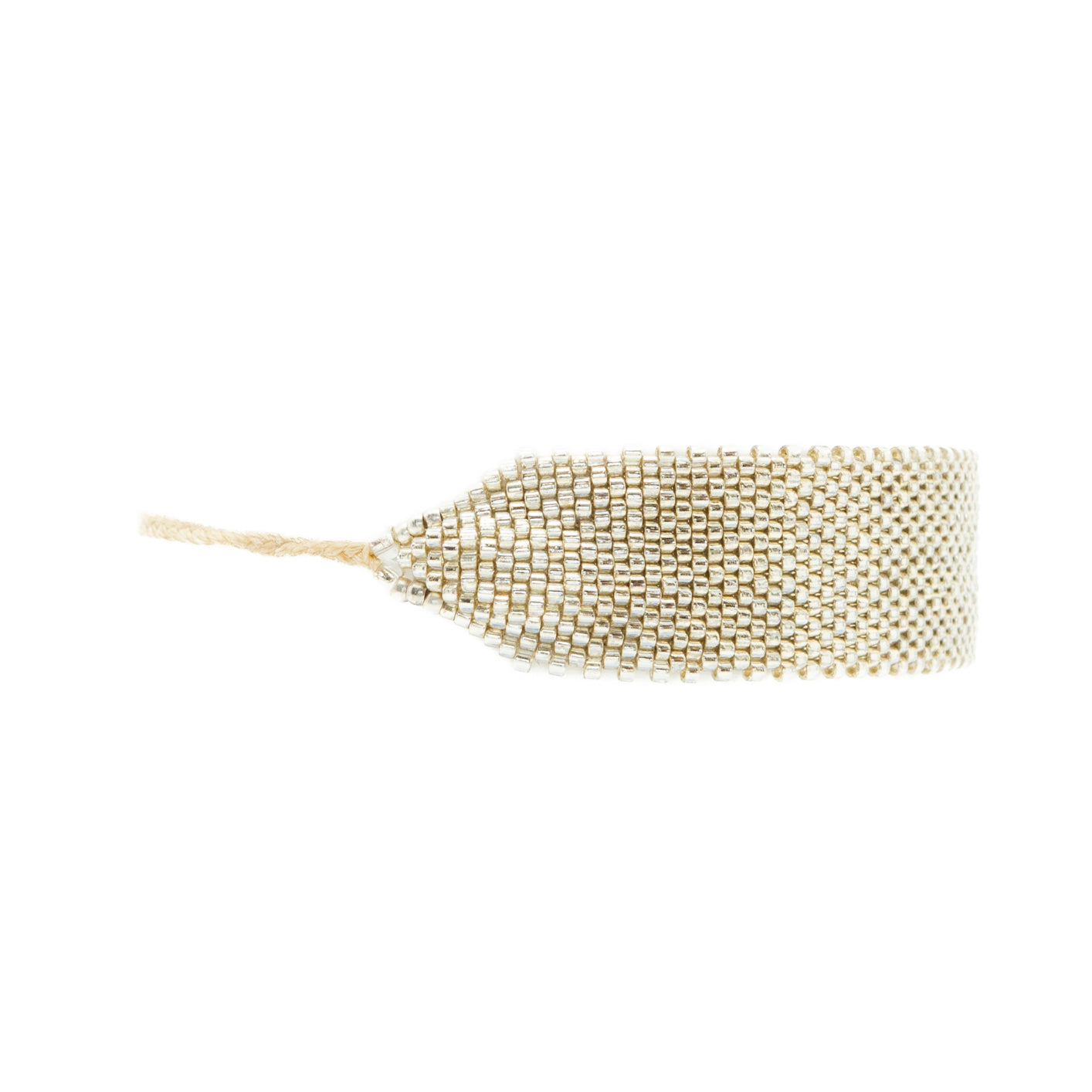 Pulsera Miyuki grande plata