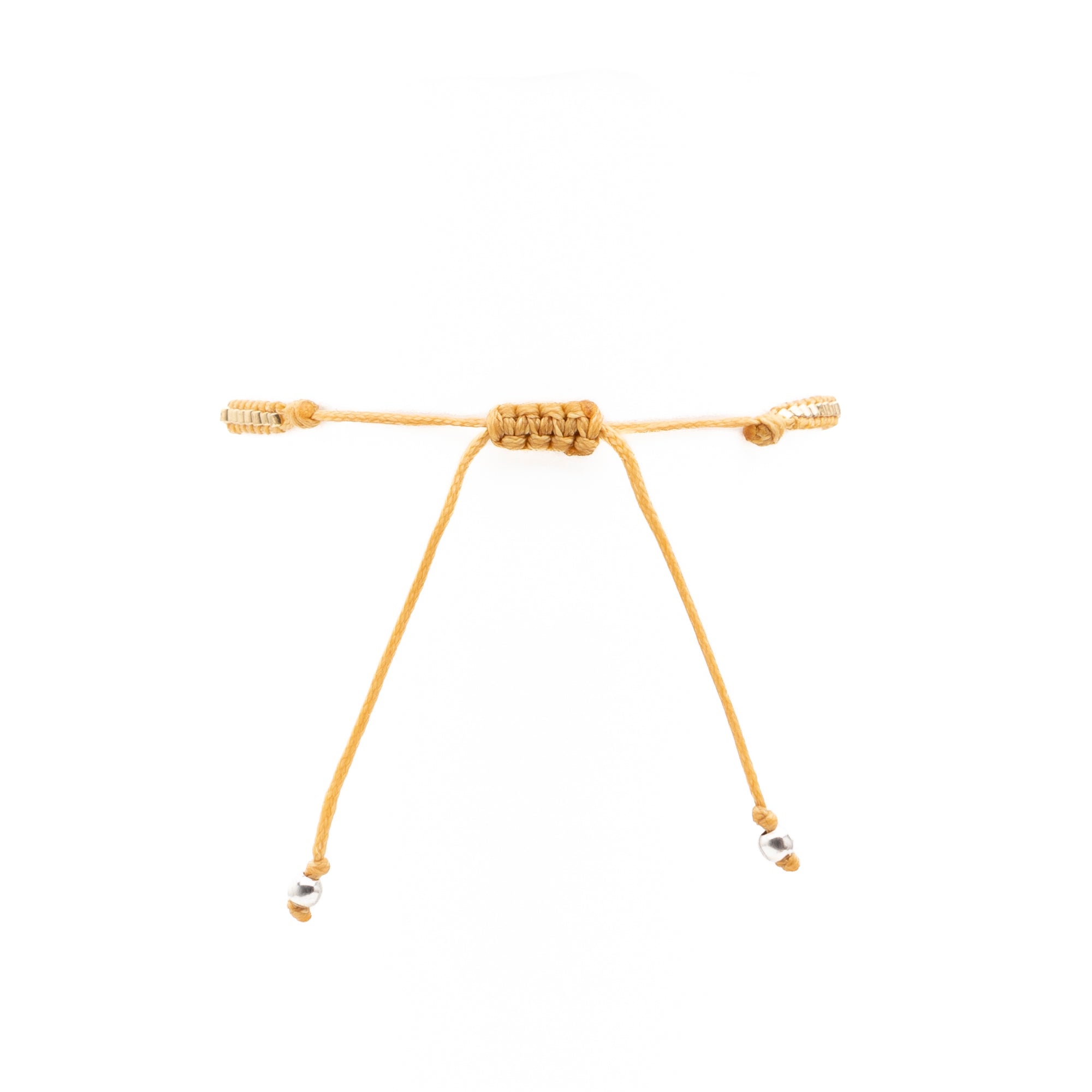 Pulsera Miyuki linea sencilla dorado