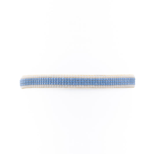 Pulsera Miyuki chica azul cielo orilla blanco