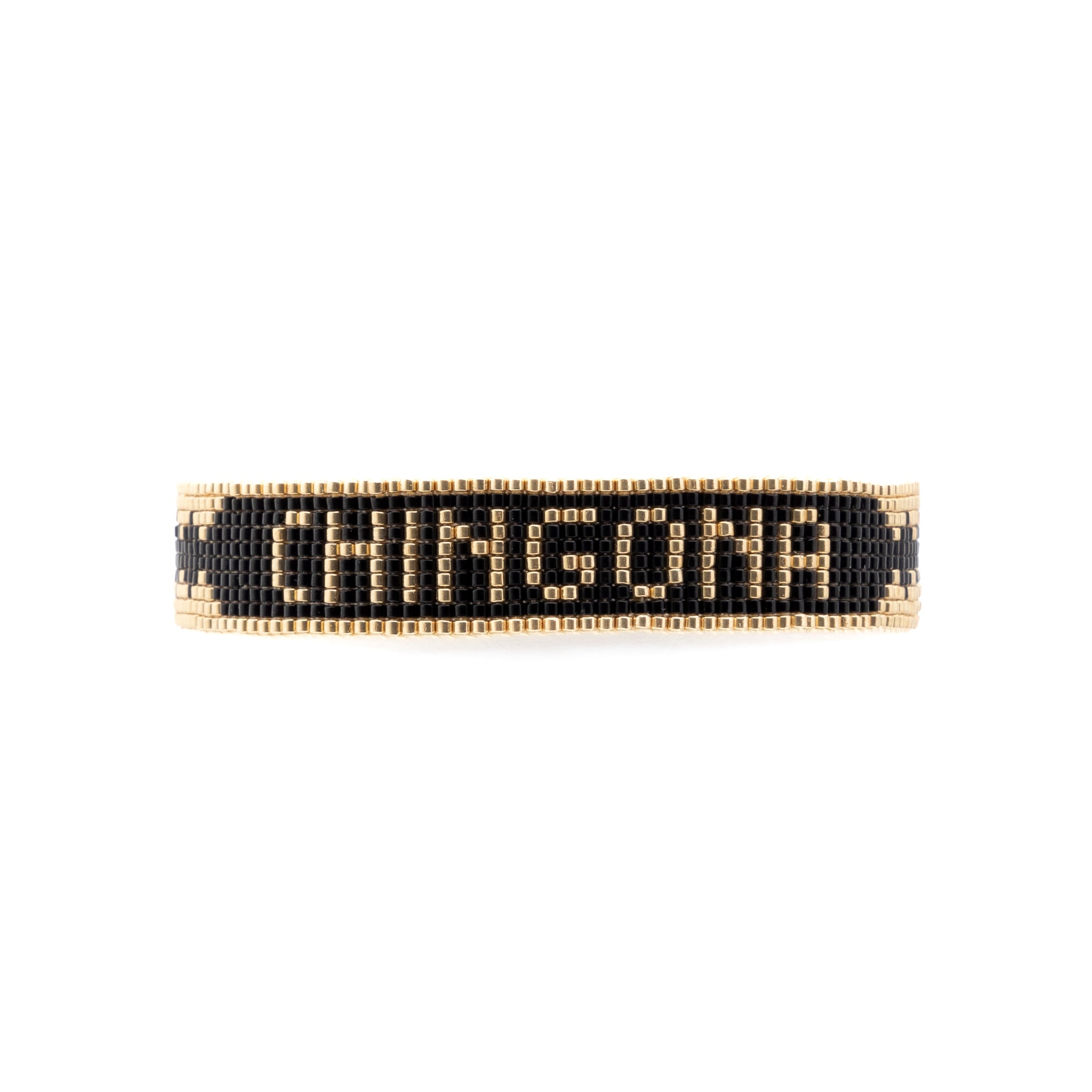 Brazalete CHINGONA negro y dorado